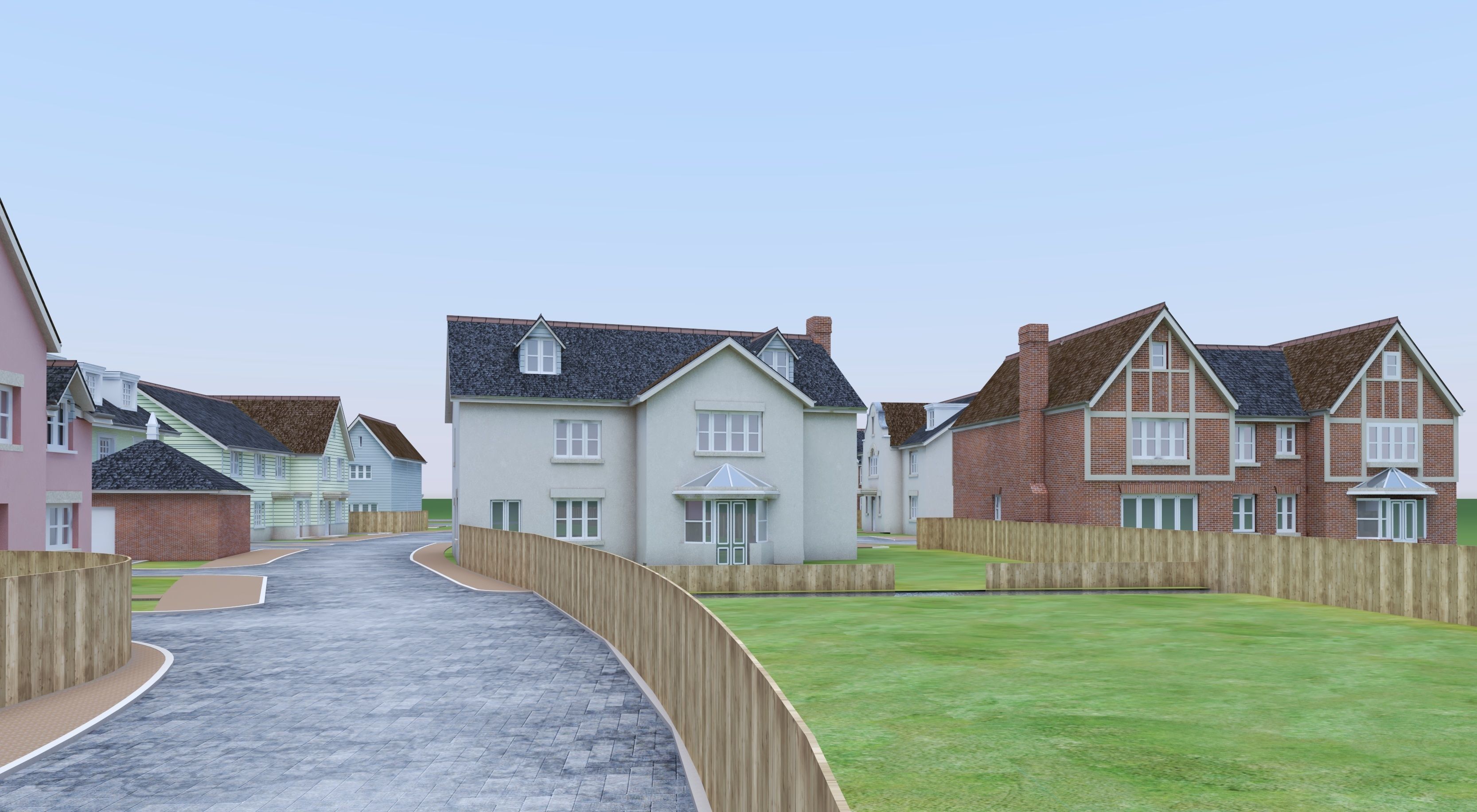 UK country neighborhood 3D model_12