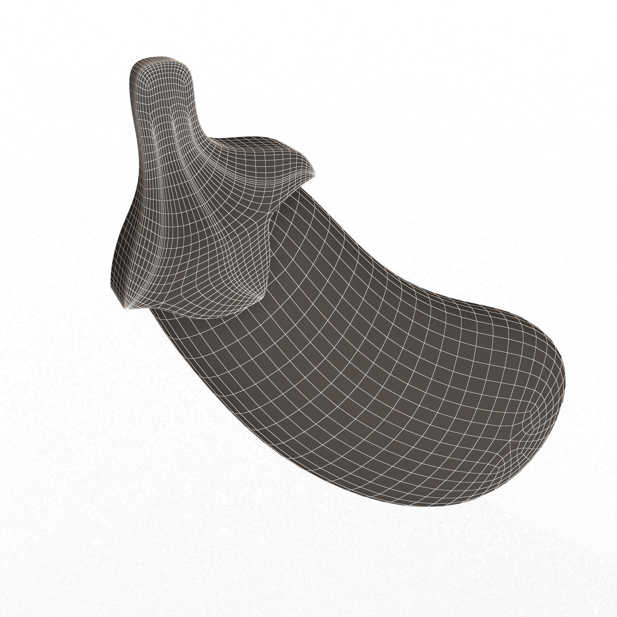 Eggplant Emoji Low-poly 3D model_7