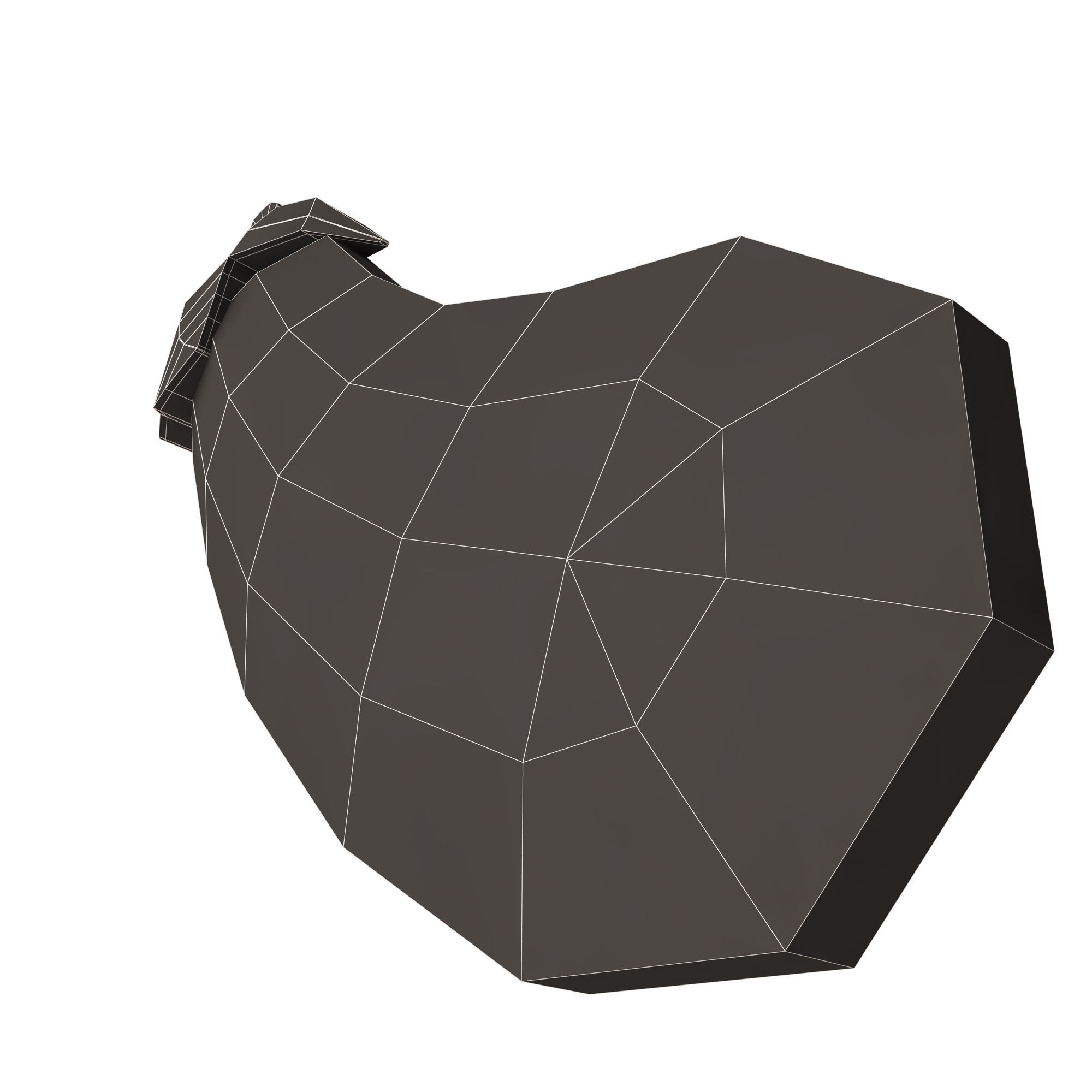 Eggplant Emoji Low-poly 3D model_16