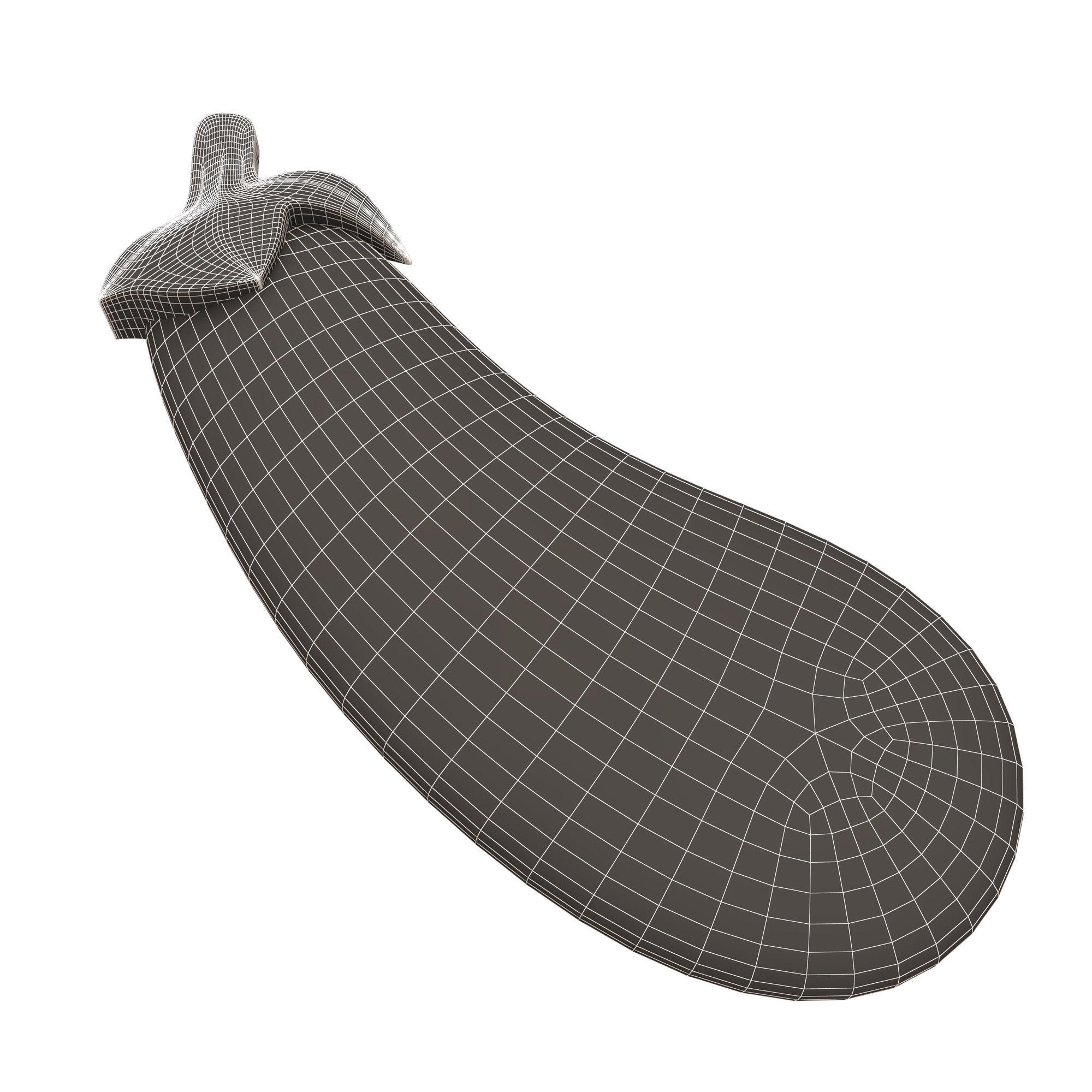 Eggplant Emoji Low-poly 3D model_11