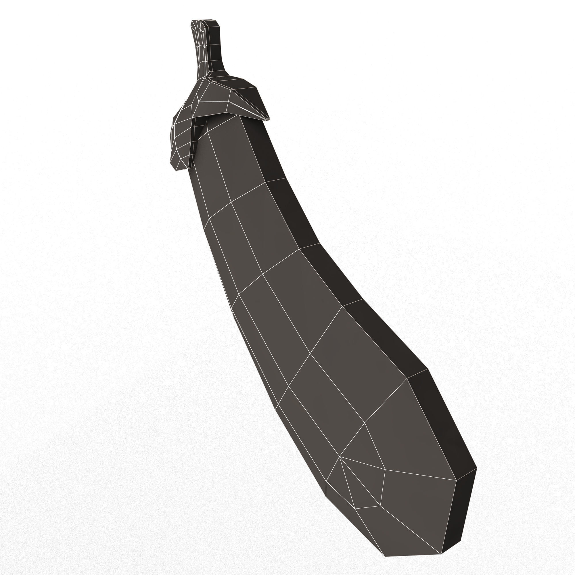 Eggplant Emoji Low-poly 3D model_14