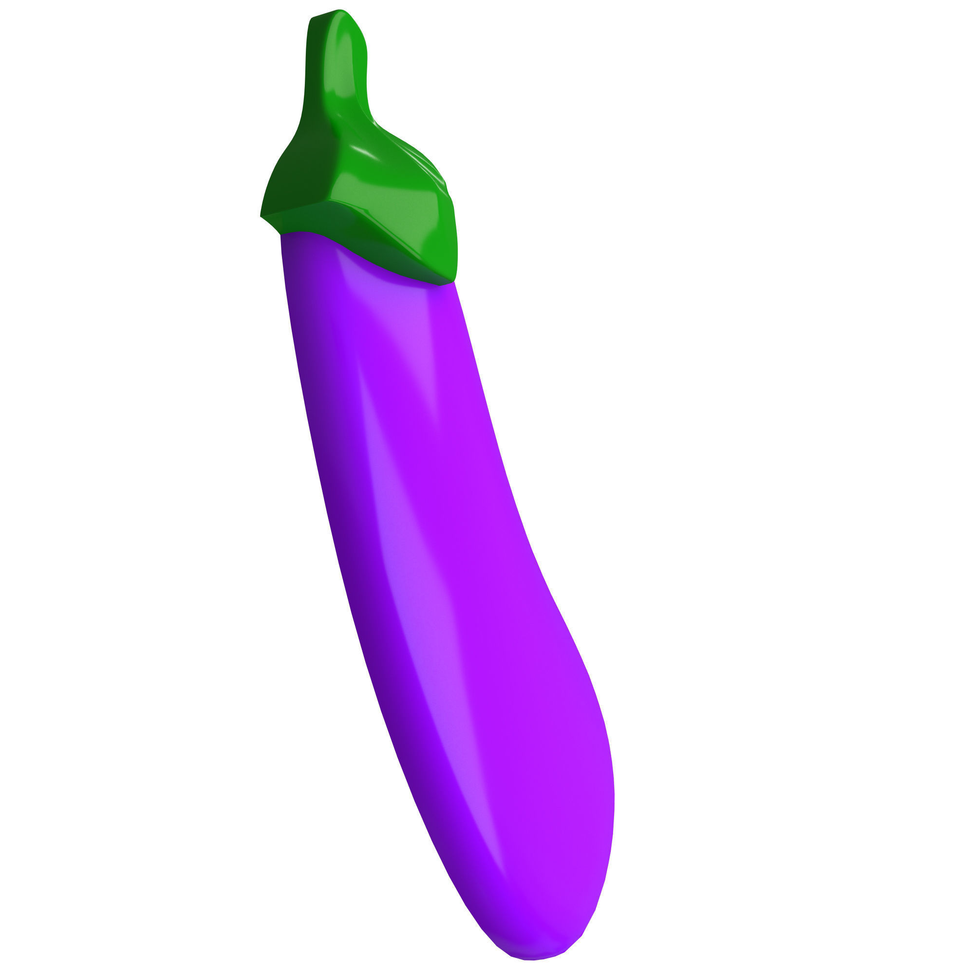 Eggplant Emoji Low-poly 3D model_3