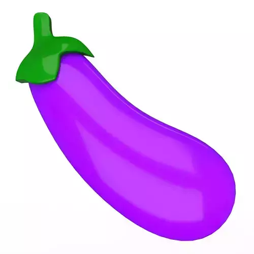 Eggplant Emoji Low-poly 3D model