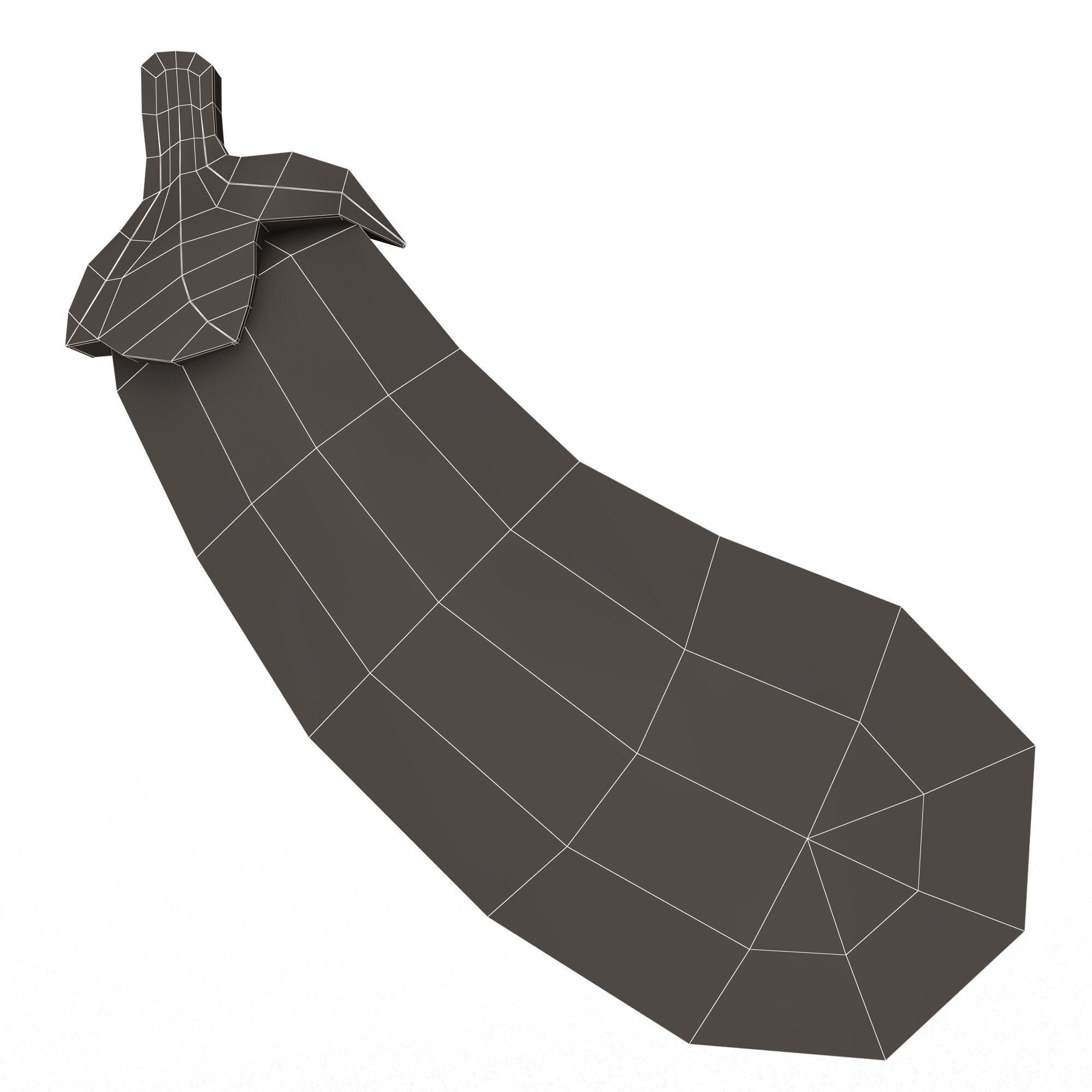 Eggplant Emoji Low-poly 3D model_12