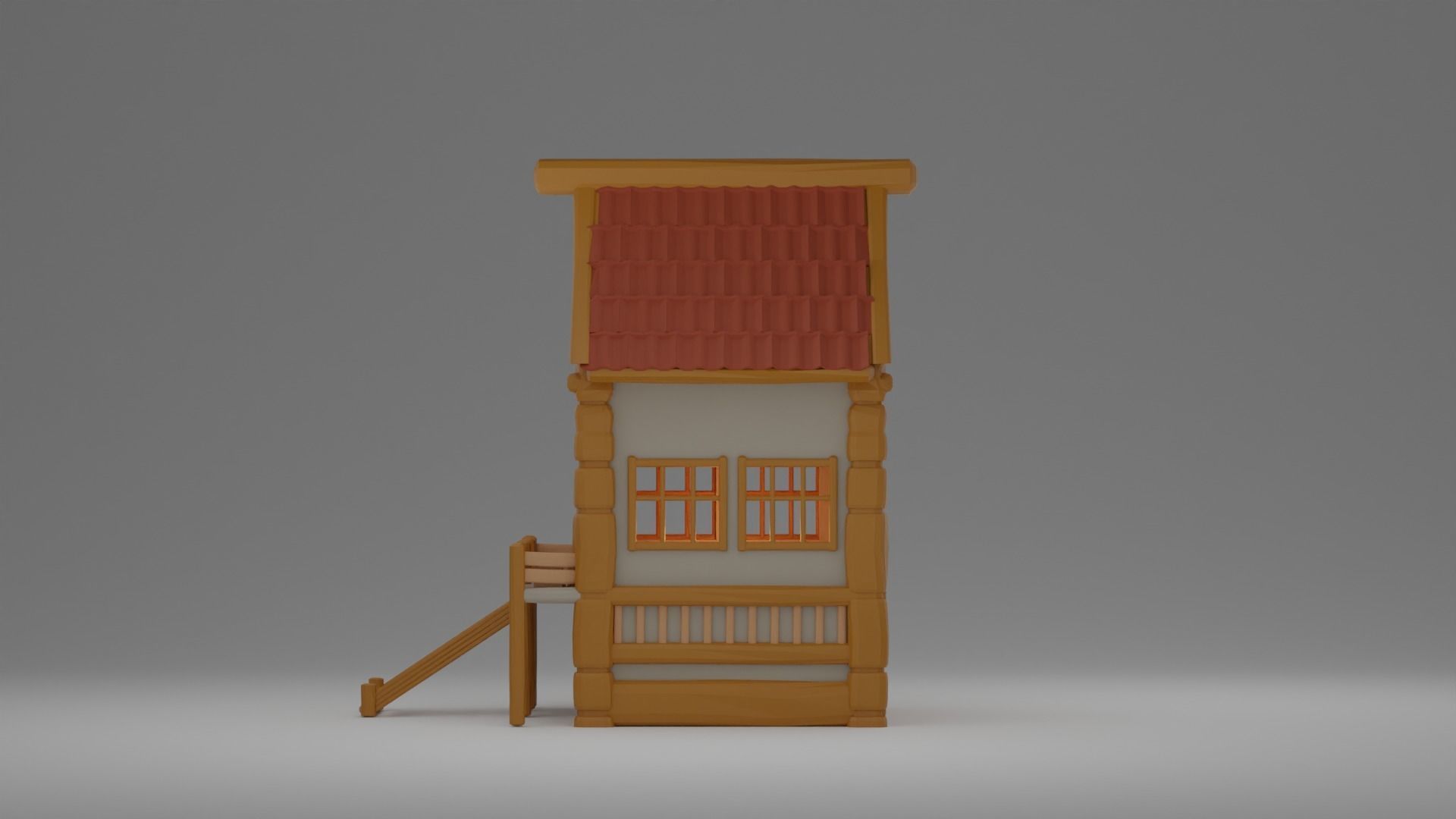 Medieval cottage 3D print model_5