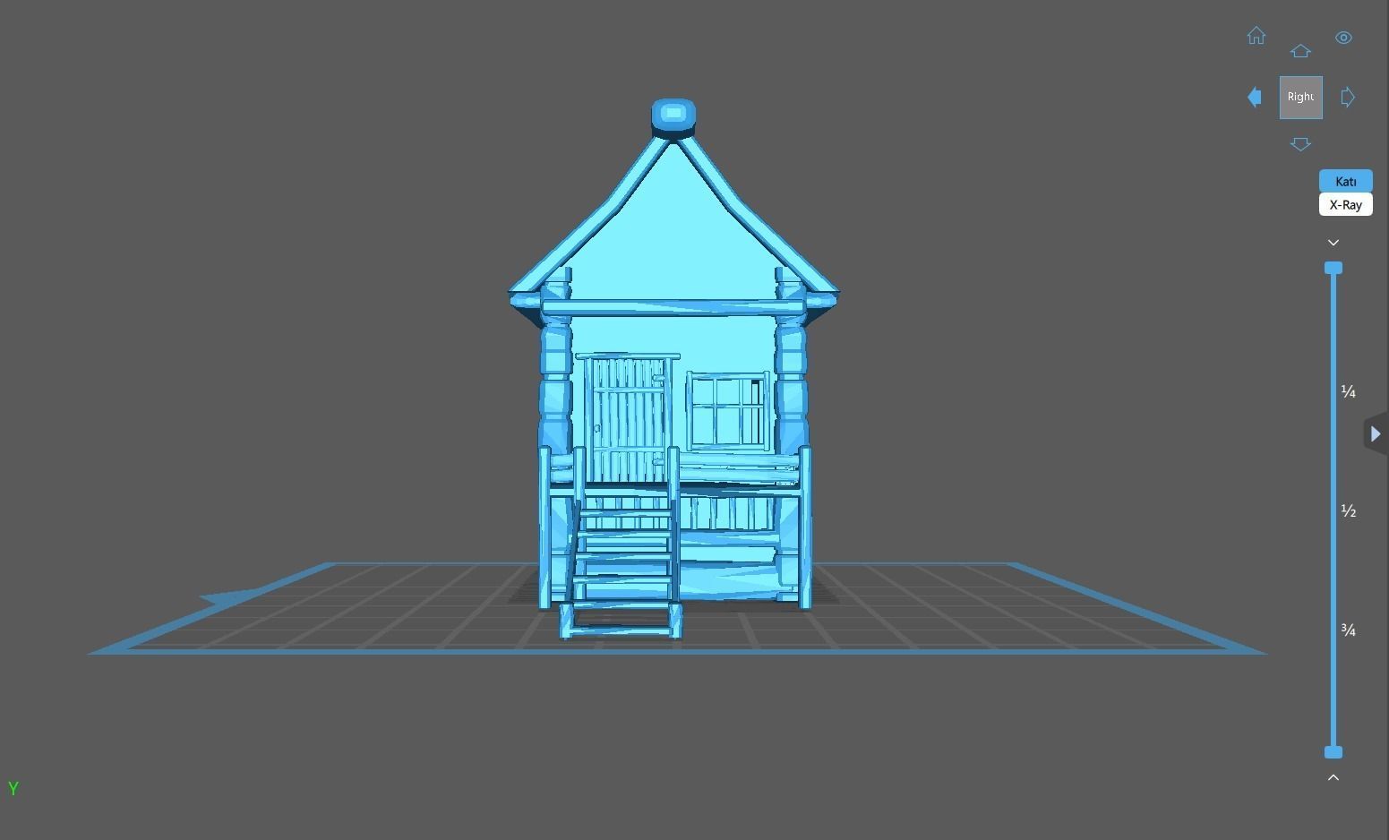 Medieval cottage 3D print model_17