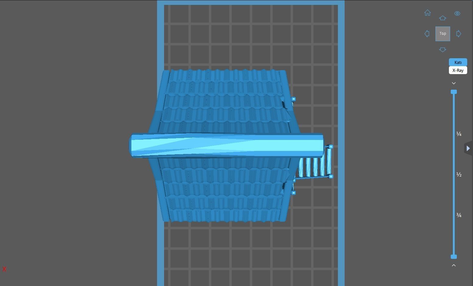 Medieval cottage 3D print model_21