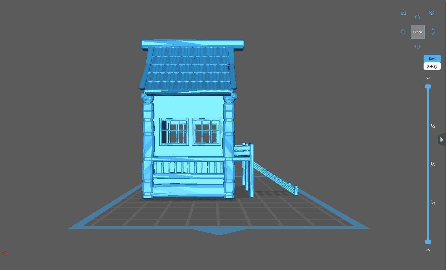 Medieval cottage 3D print model_20