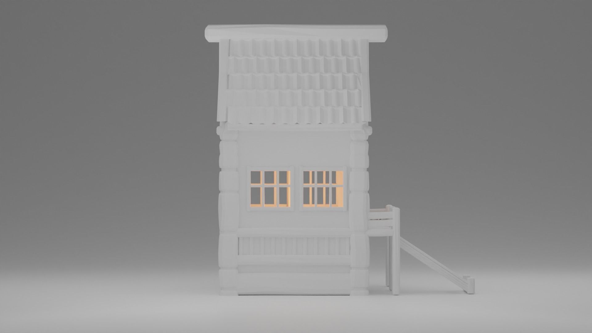Medieval cottage 3D print model_13