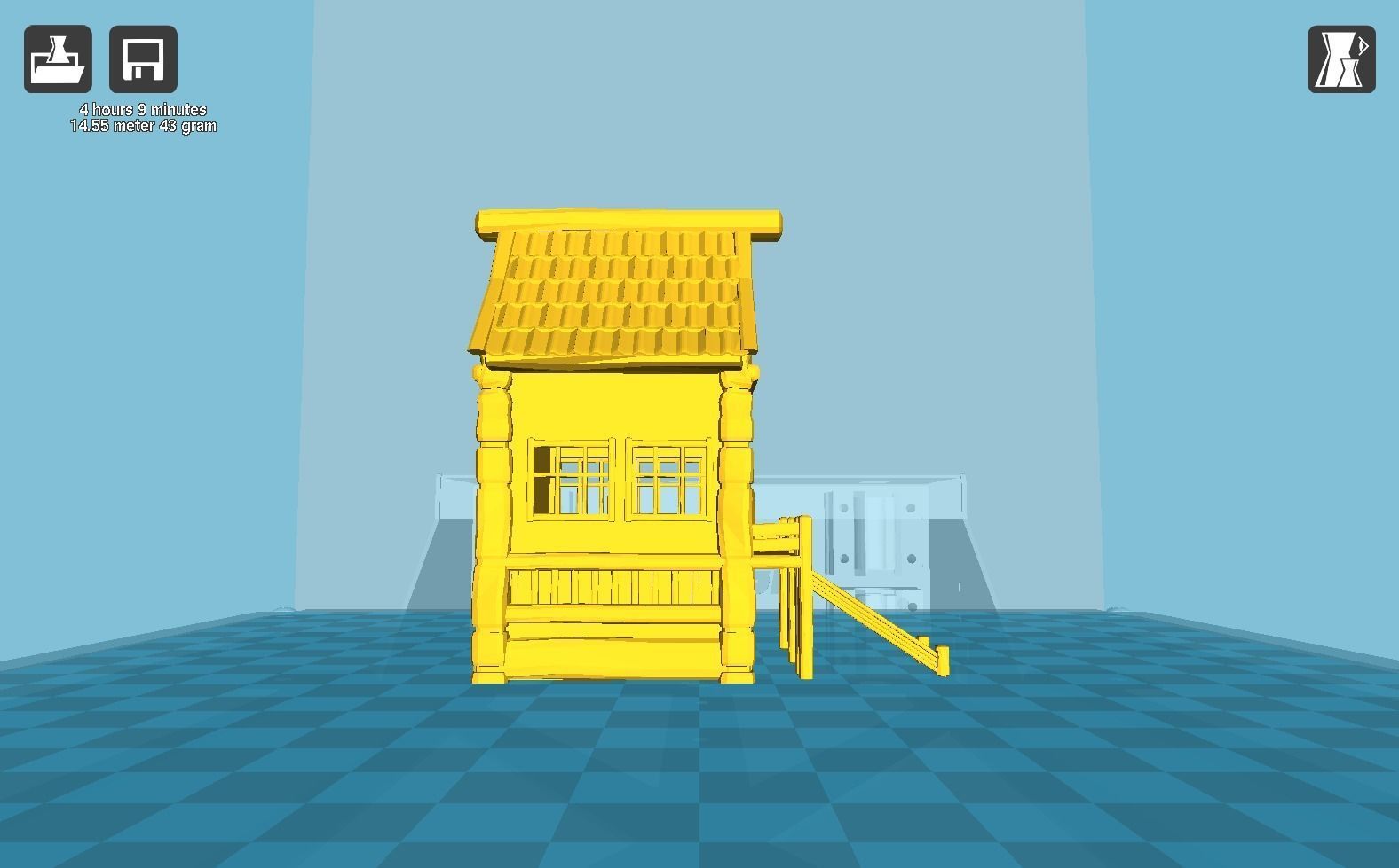 Medieval cottage 3D print model_25