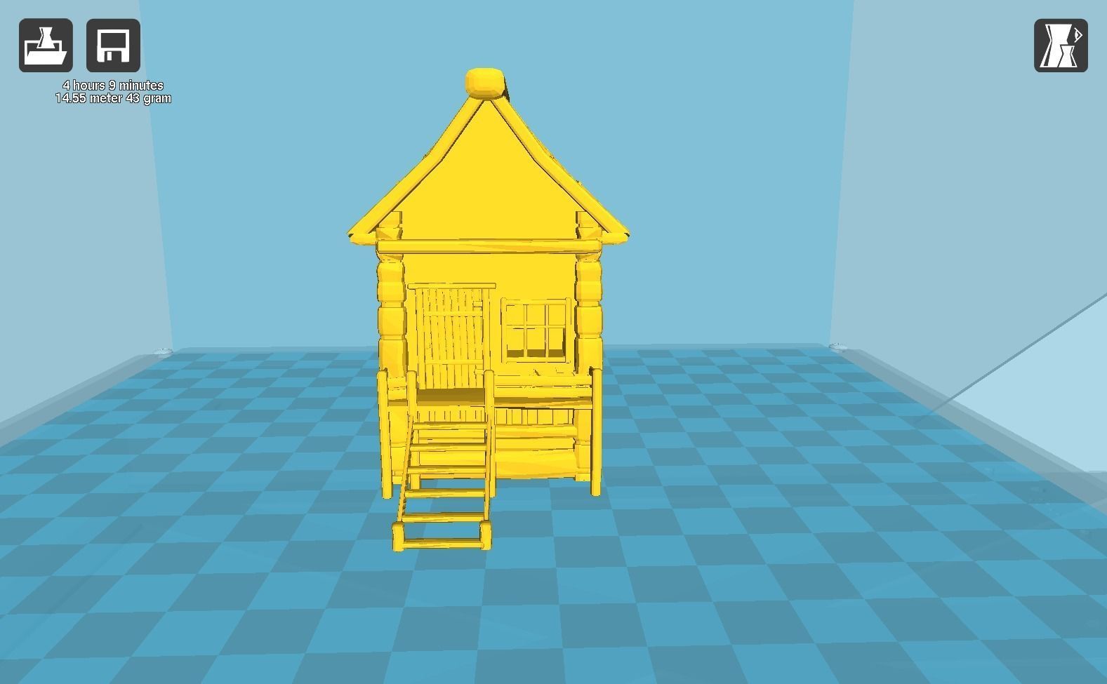 Medieval cottage 3D print model_22