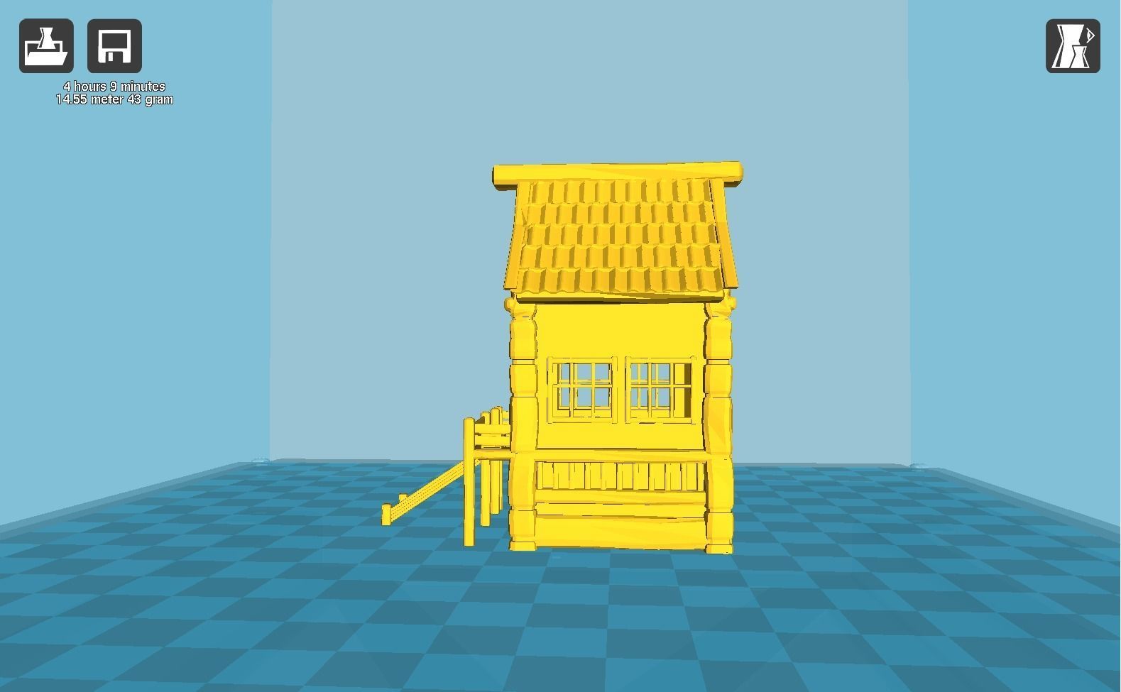 Medieval cottage 3D print model_23
