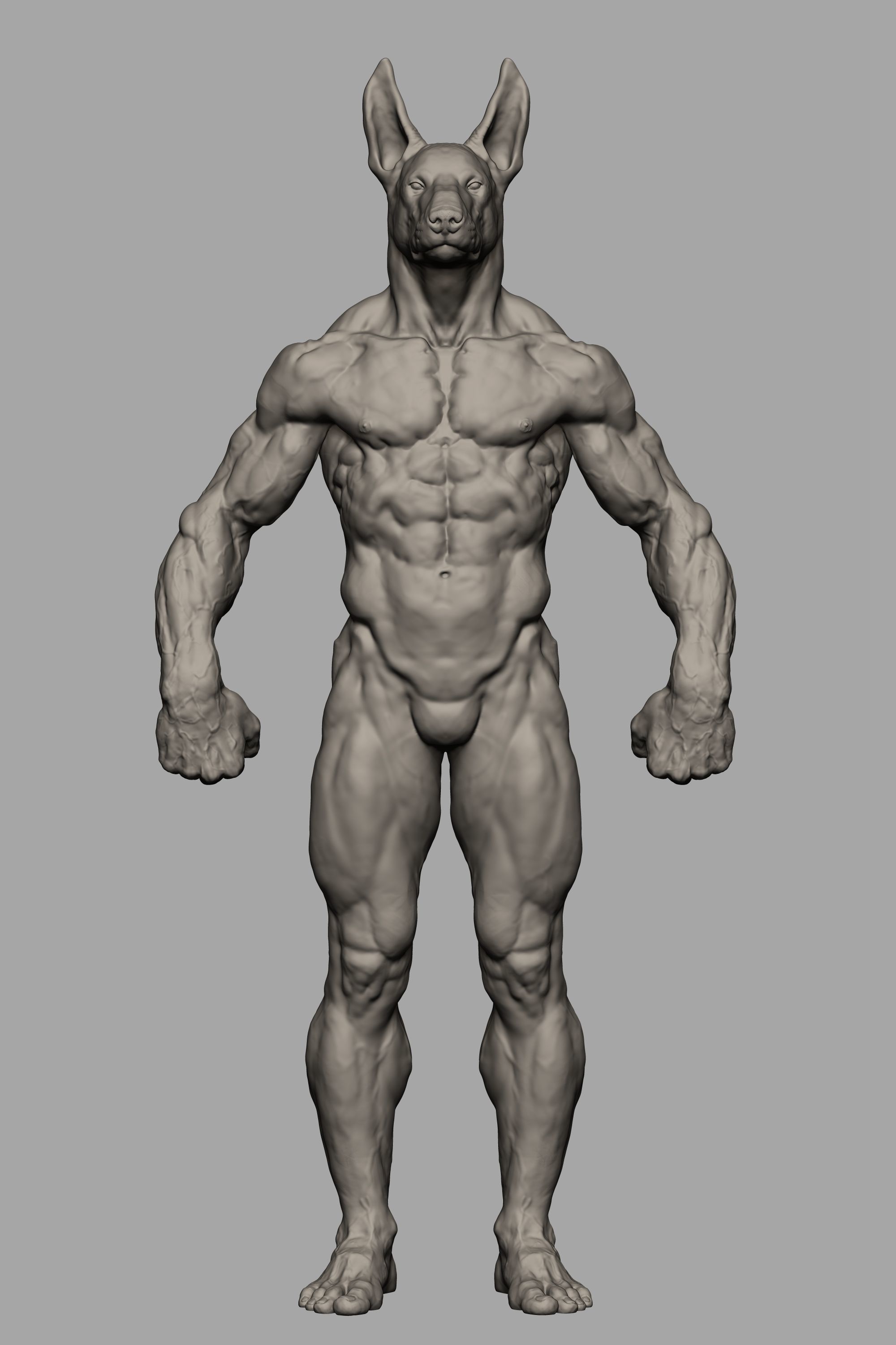 Anubis Body 3D print model_2