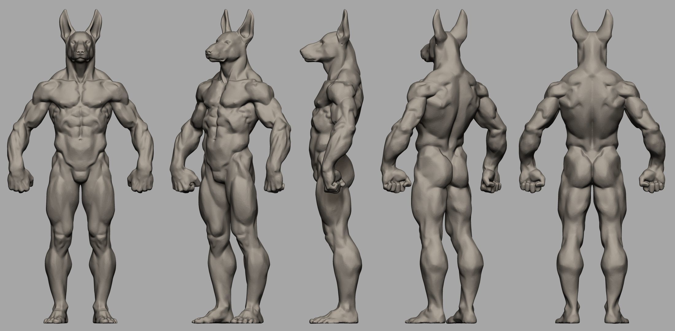 Anubis Body 3D print model_7