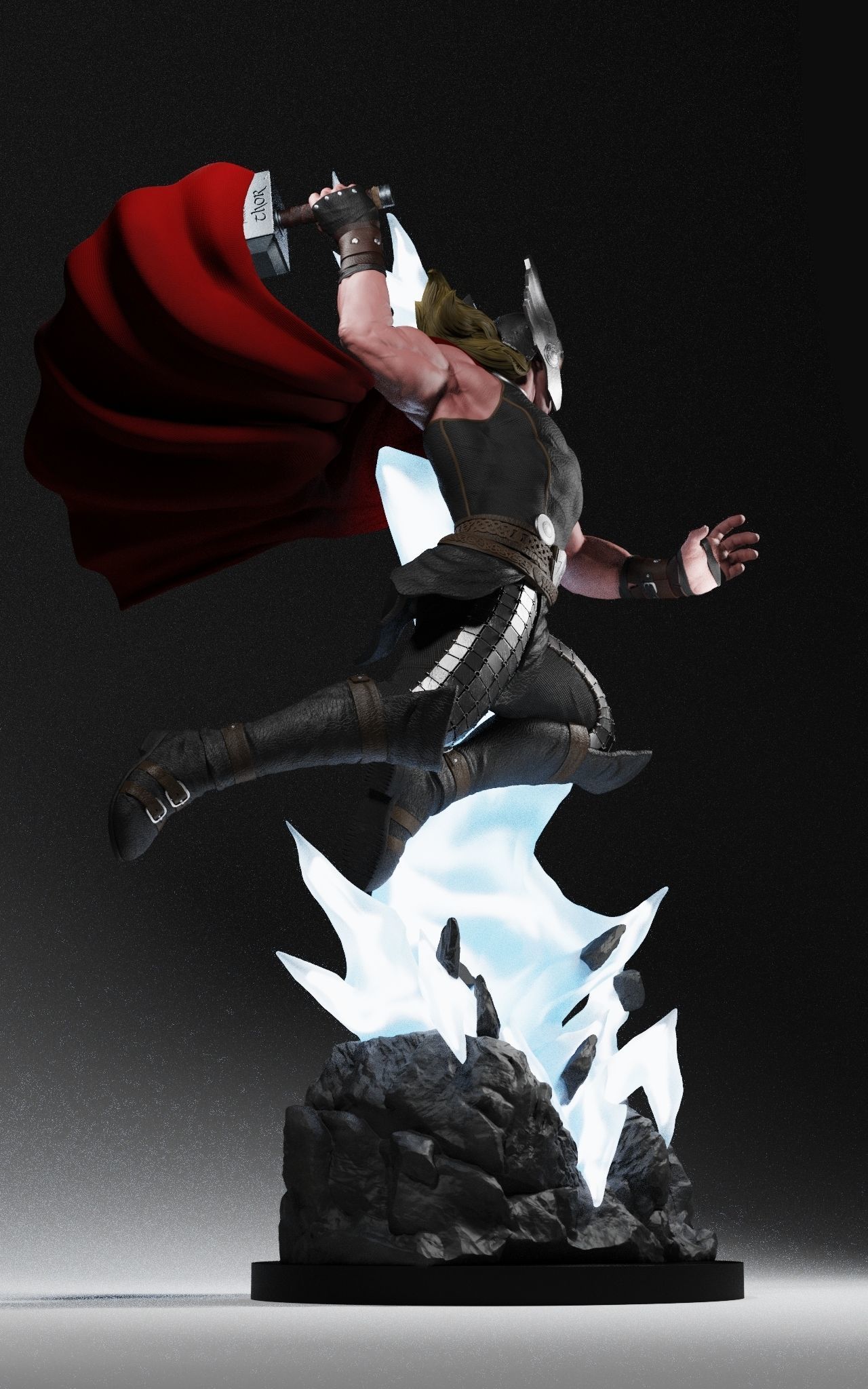 Thor God of Thunder Statue 3D Print Model 3D print model_4