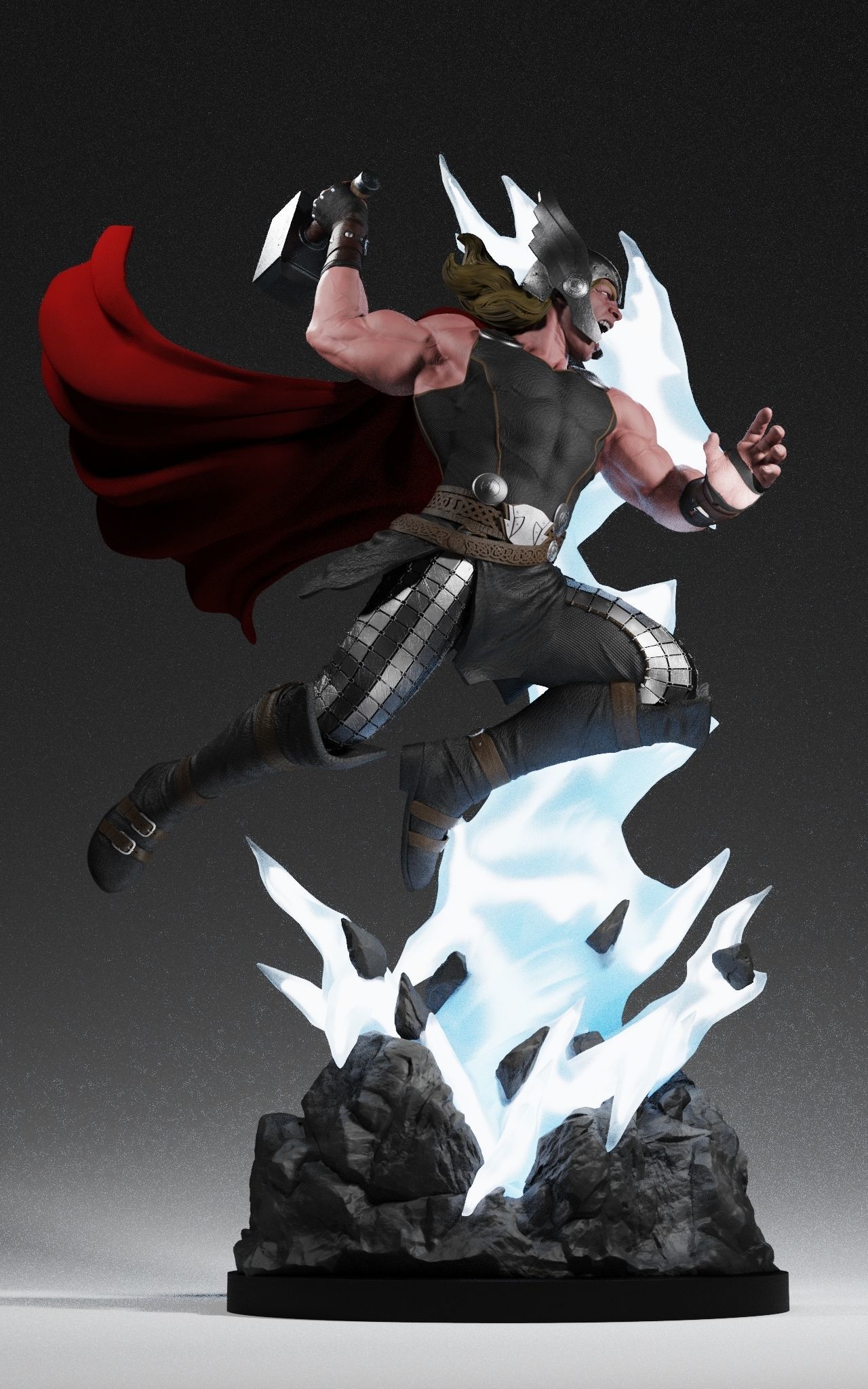Thor God of Thunder Statue 3D Print Model 3D print model_1