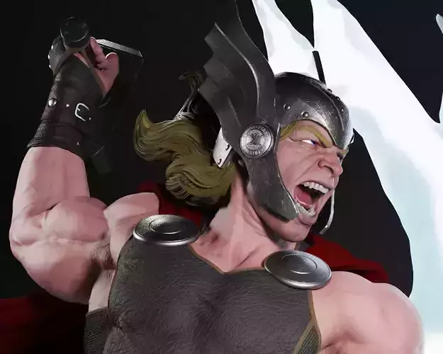 Thor God of Thunder Statue 3D Print Model 3D print model