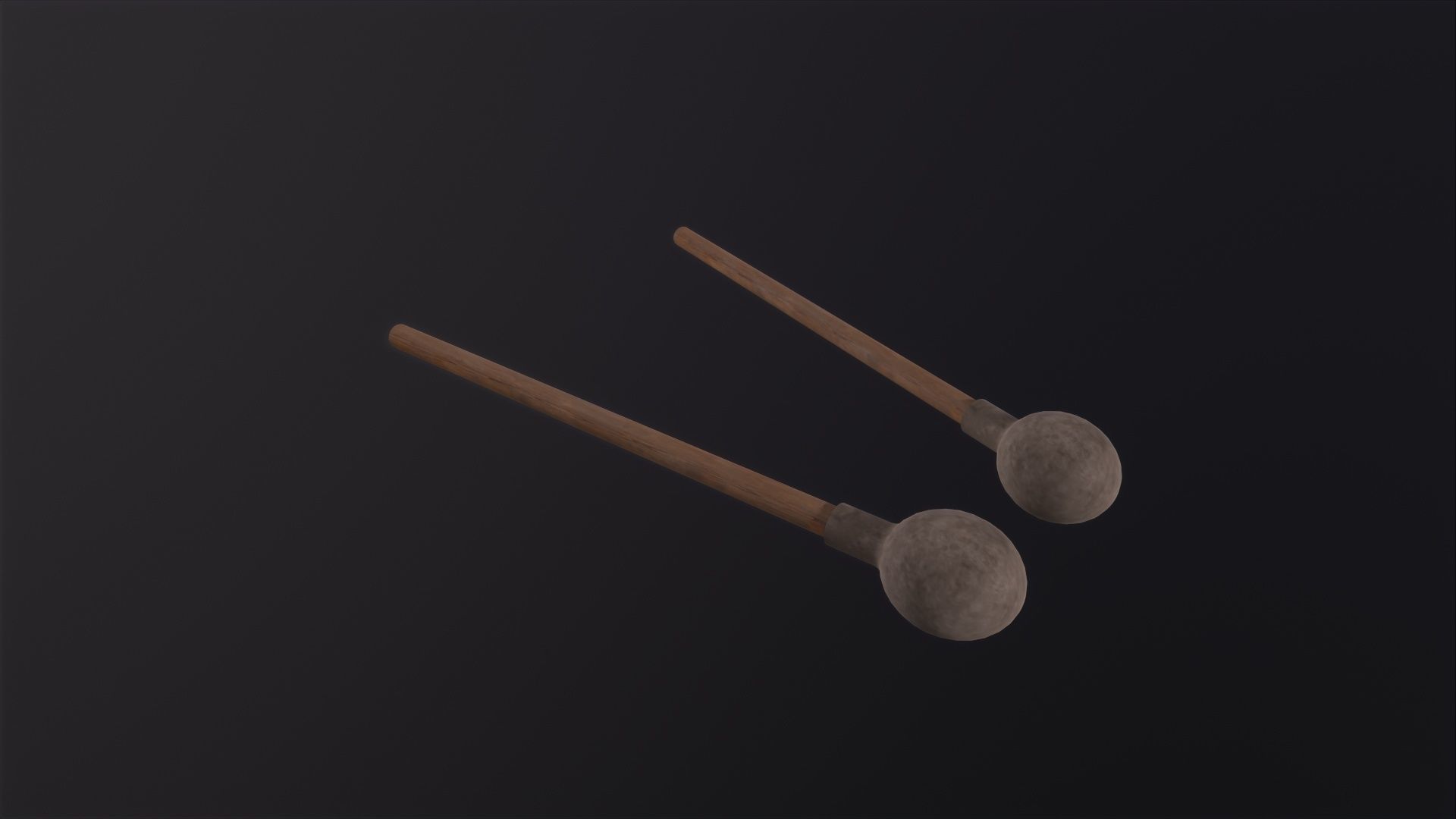 Drum Mallet 3D Model Low-poly 3D model_3