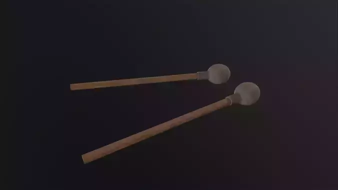 Drum Mallet 3D Model Low-poly 3D model