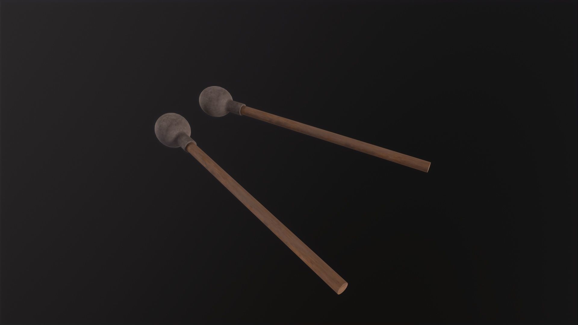 Drum Mallet 3D Model Low-poly 3D model_2