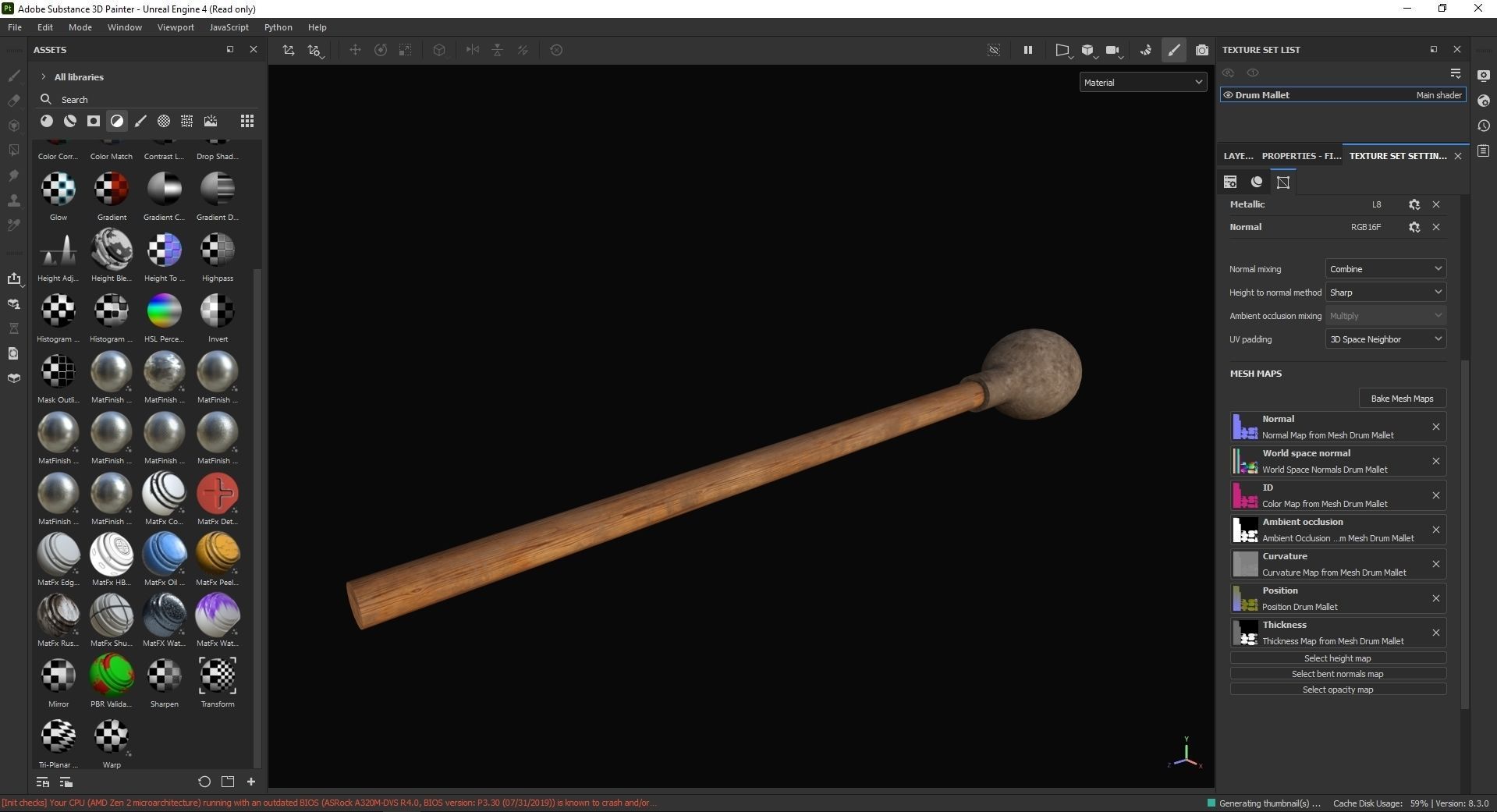 Drum Mallet 3D Model Low-poly 3D model_7