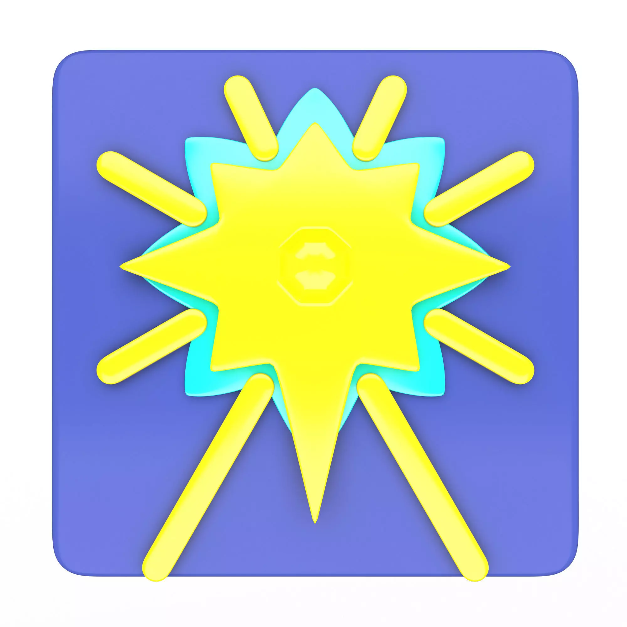 Fireworks Emoji Low-poly 3D model