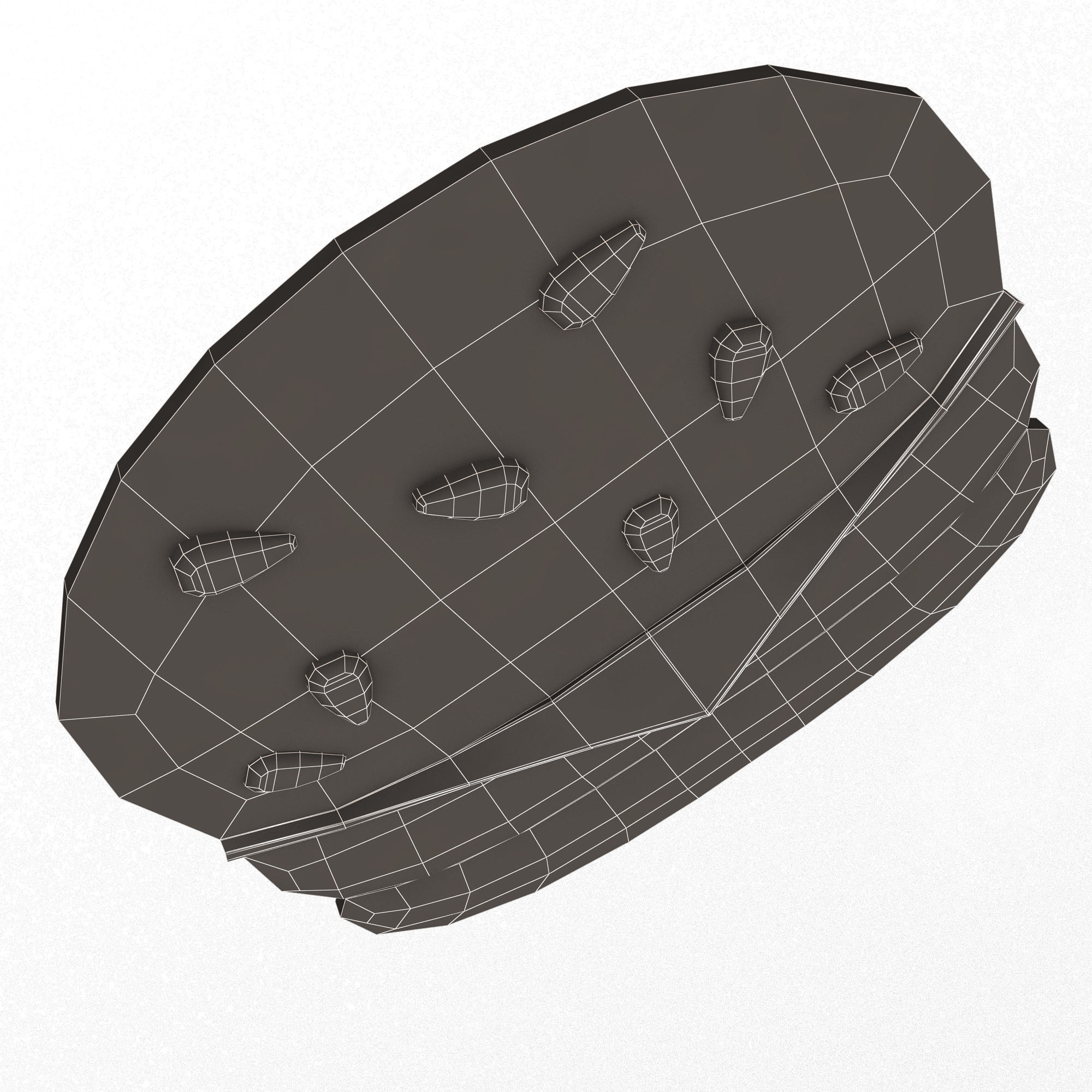 Hamburger Emoji Low-poly 3D model_17