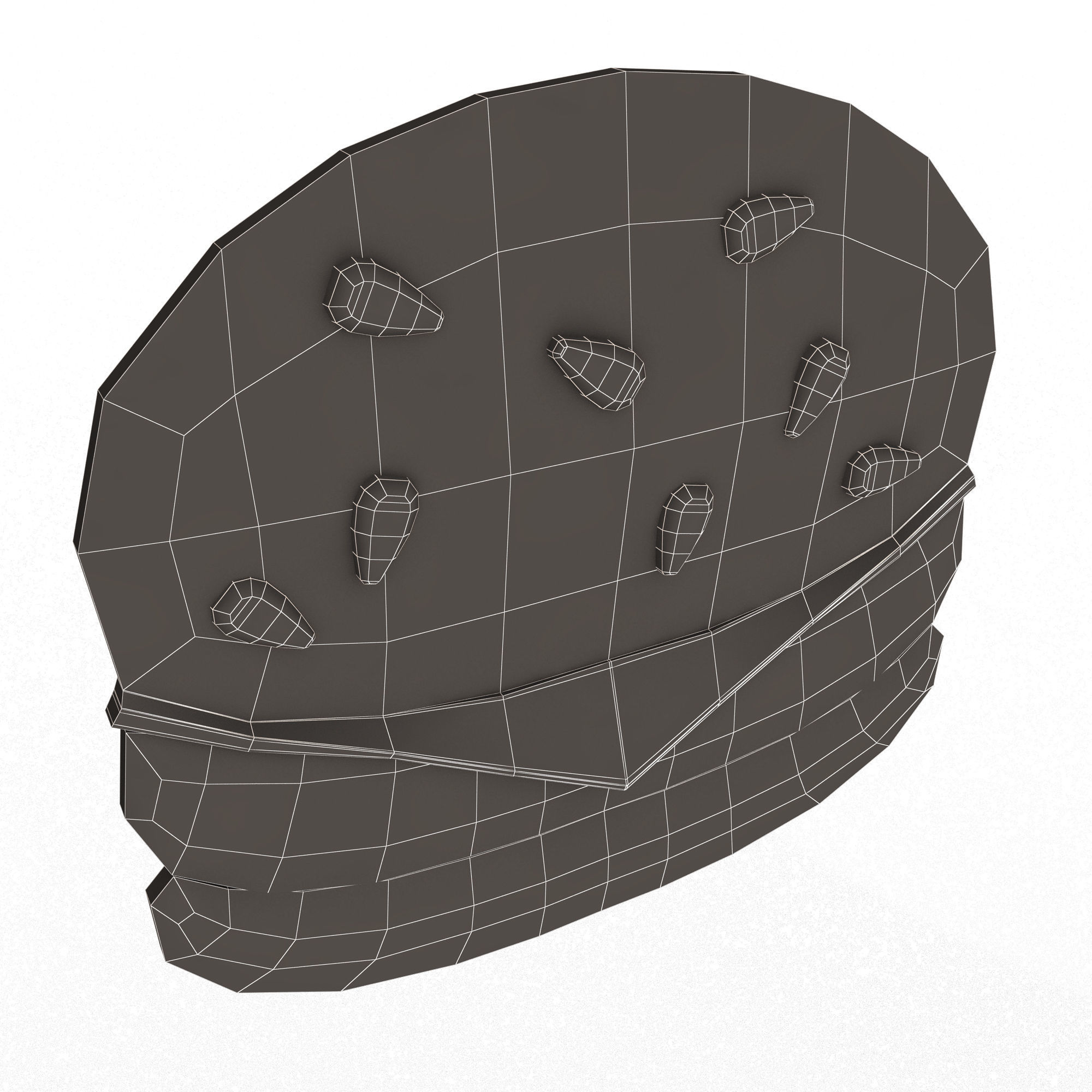 Hamburger Emoji Low-poly 3D model_13