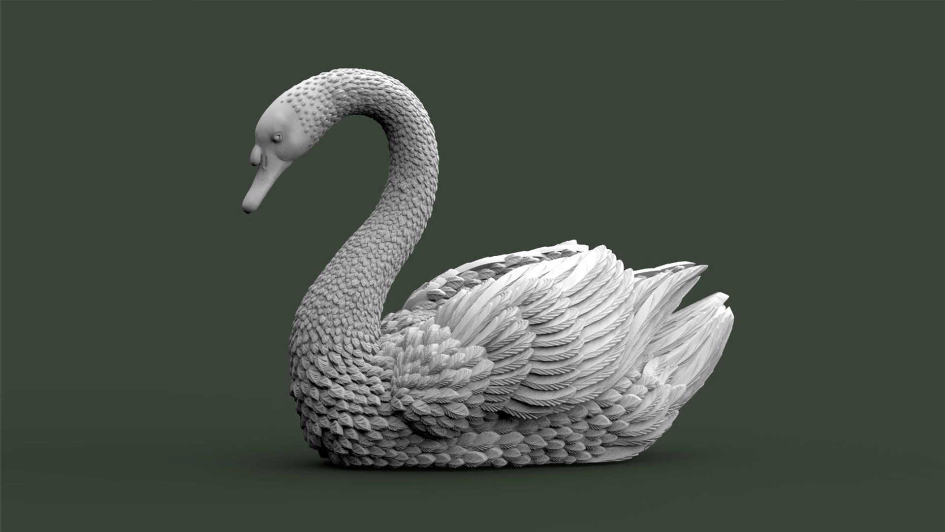 SWAN BIRD 3D print model_4