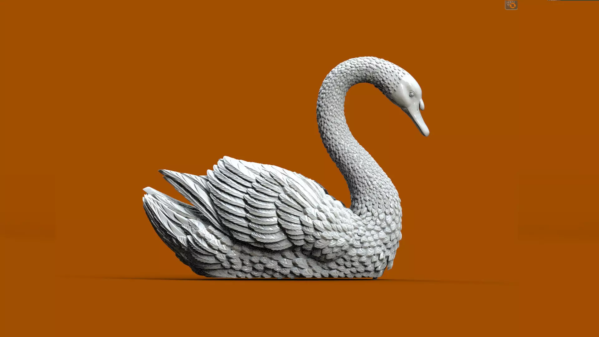 SWAN BIRD 3D print model_0