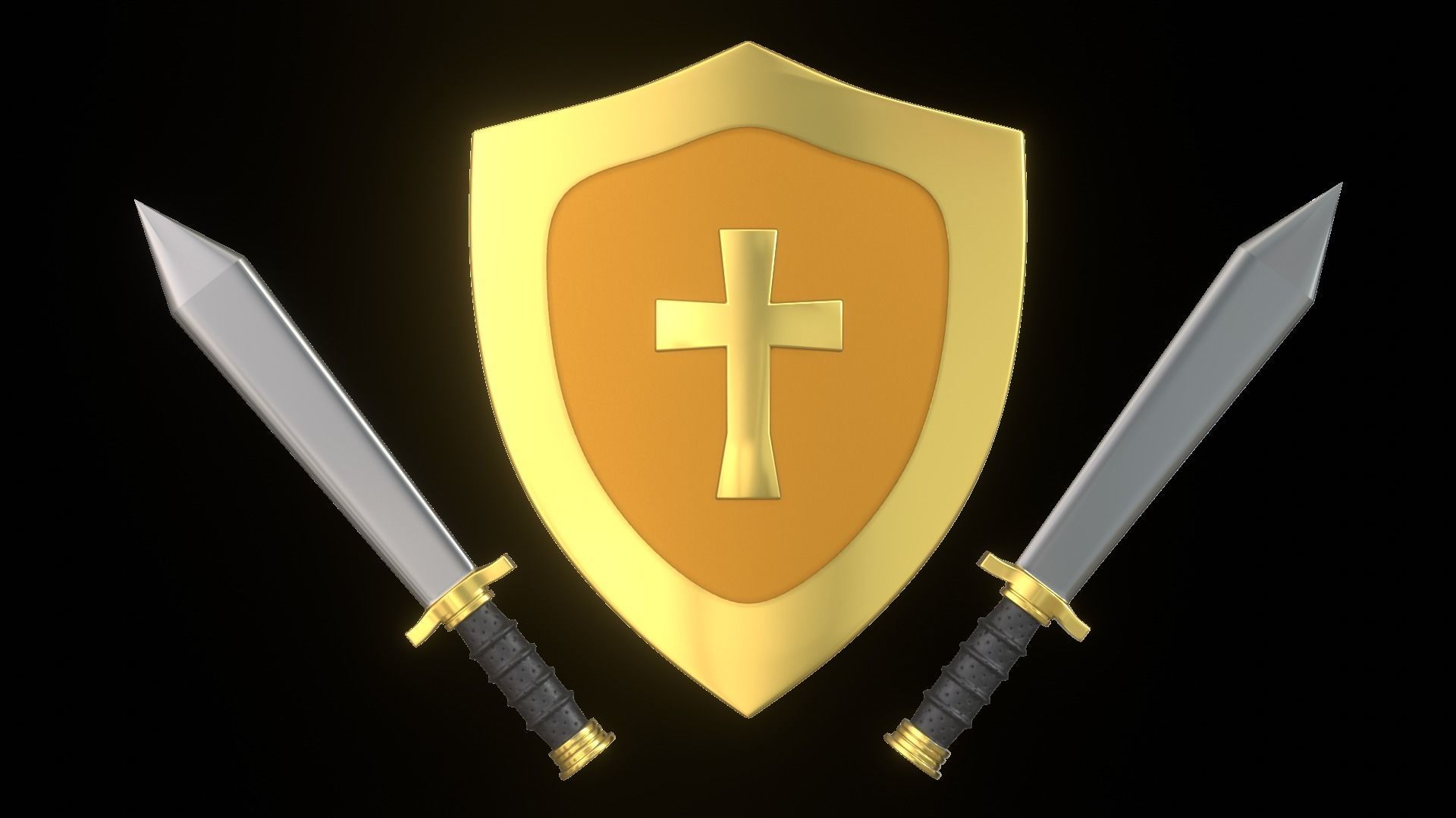 Sheild and Sword 3D model_2