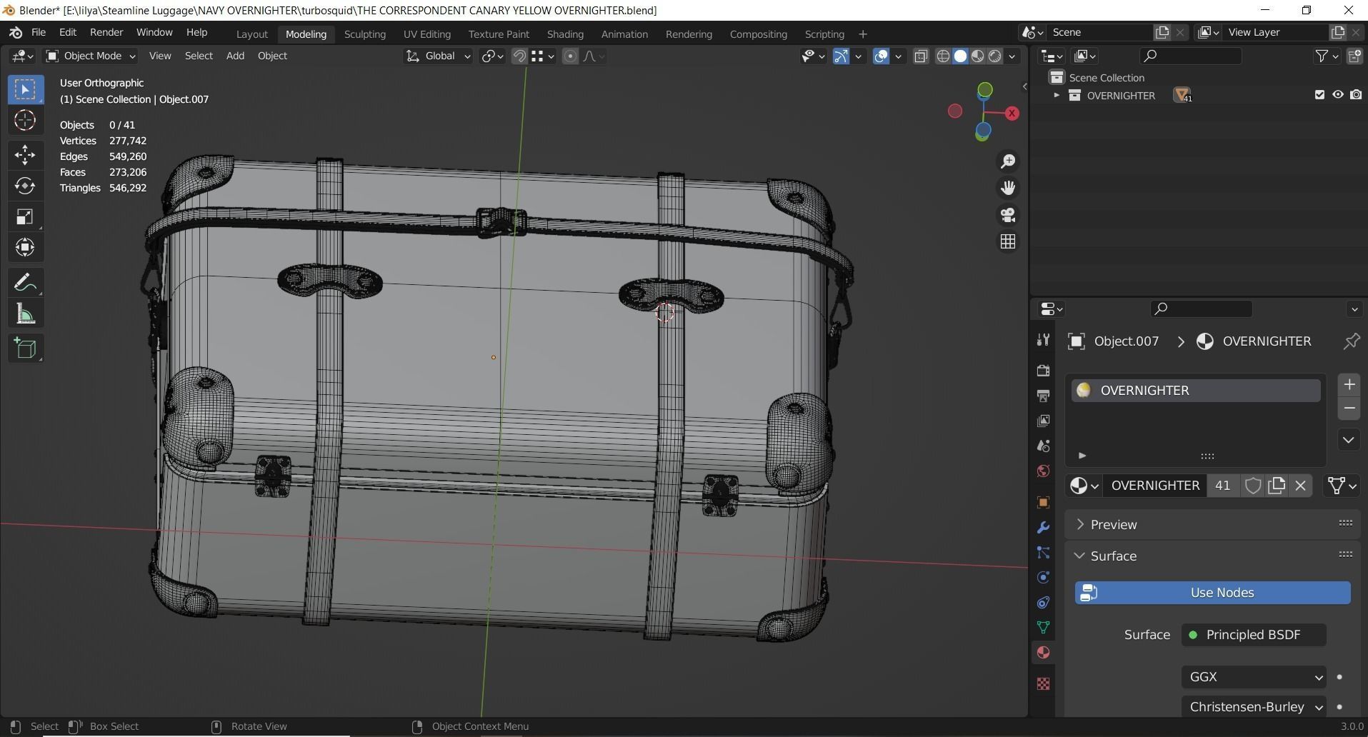 Steamline Corredpondent Overnighter Yellow 3D model_13
