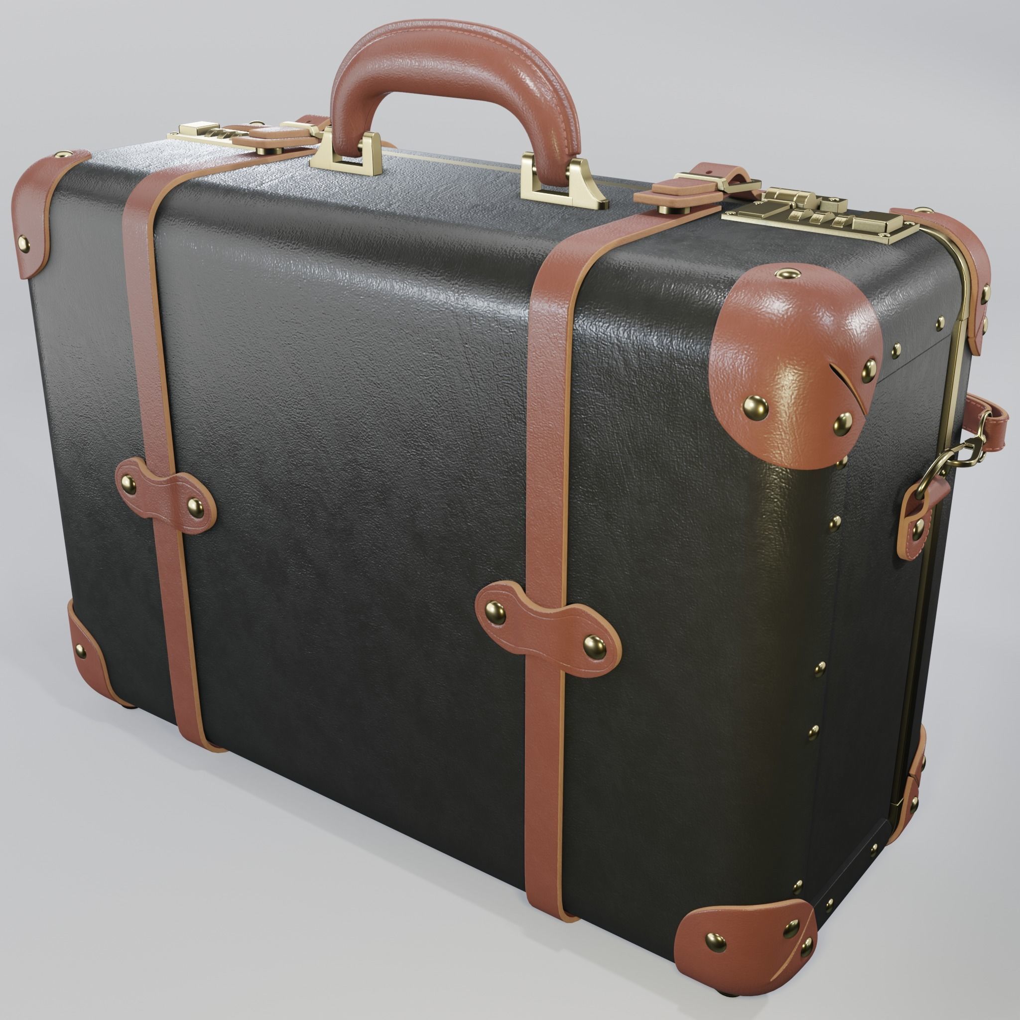 Steamline Diplomat Black Overnighter 3D model_1