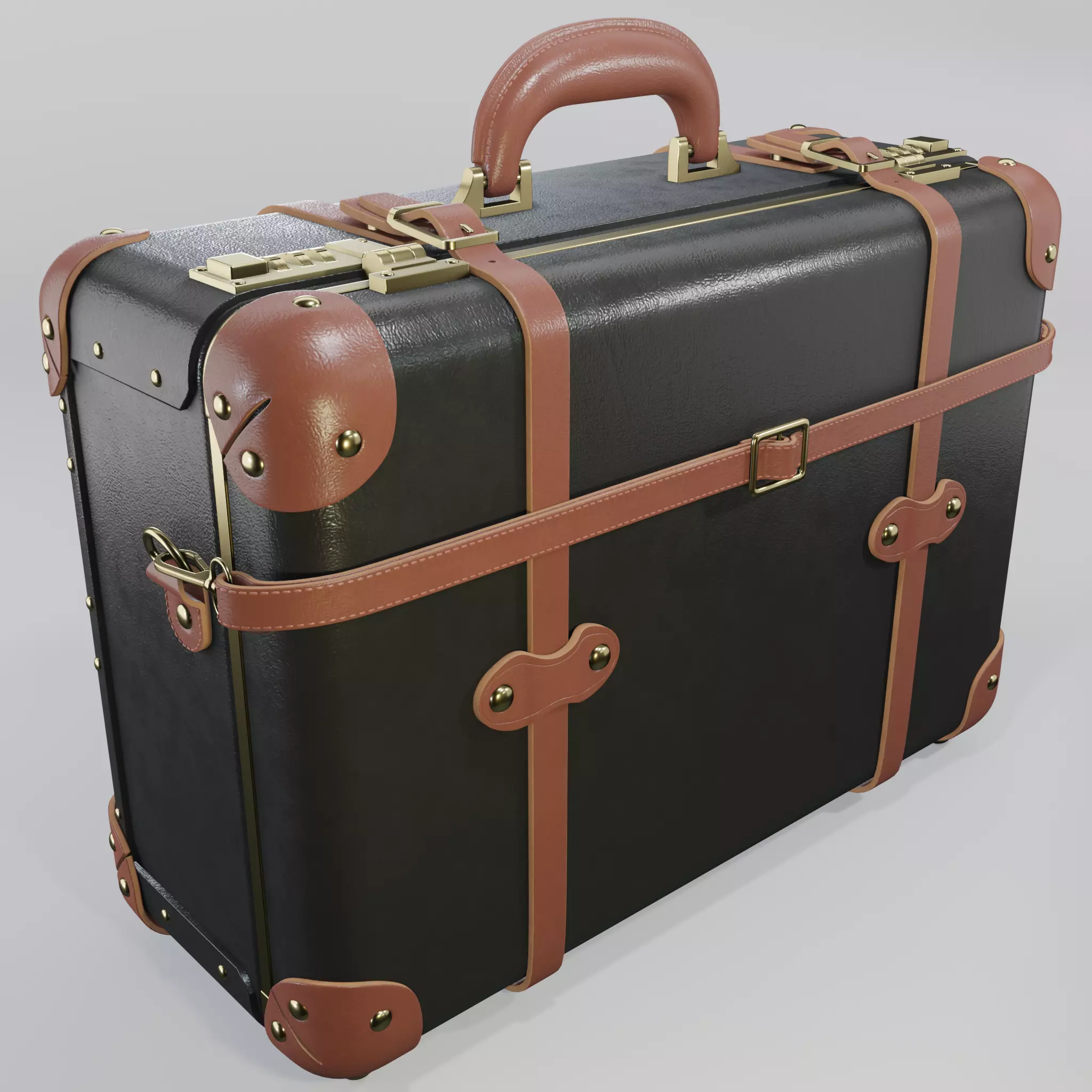 Steamline Diplomat Black Overnighter 3D model_0