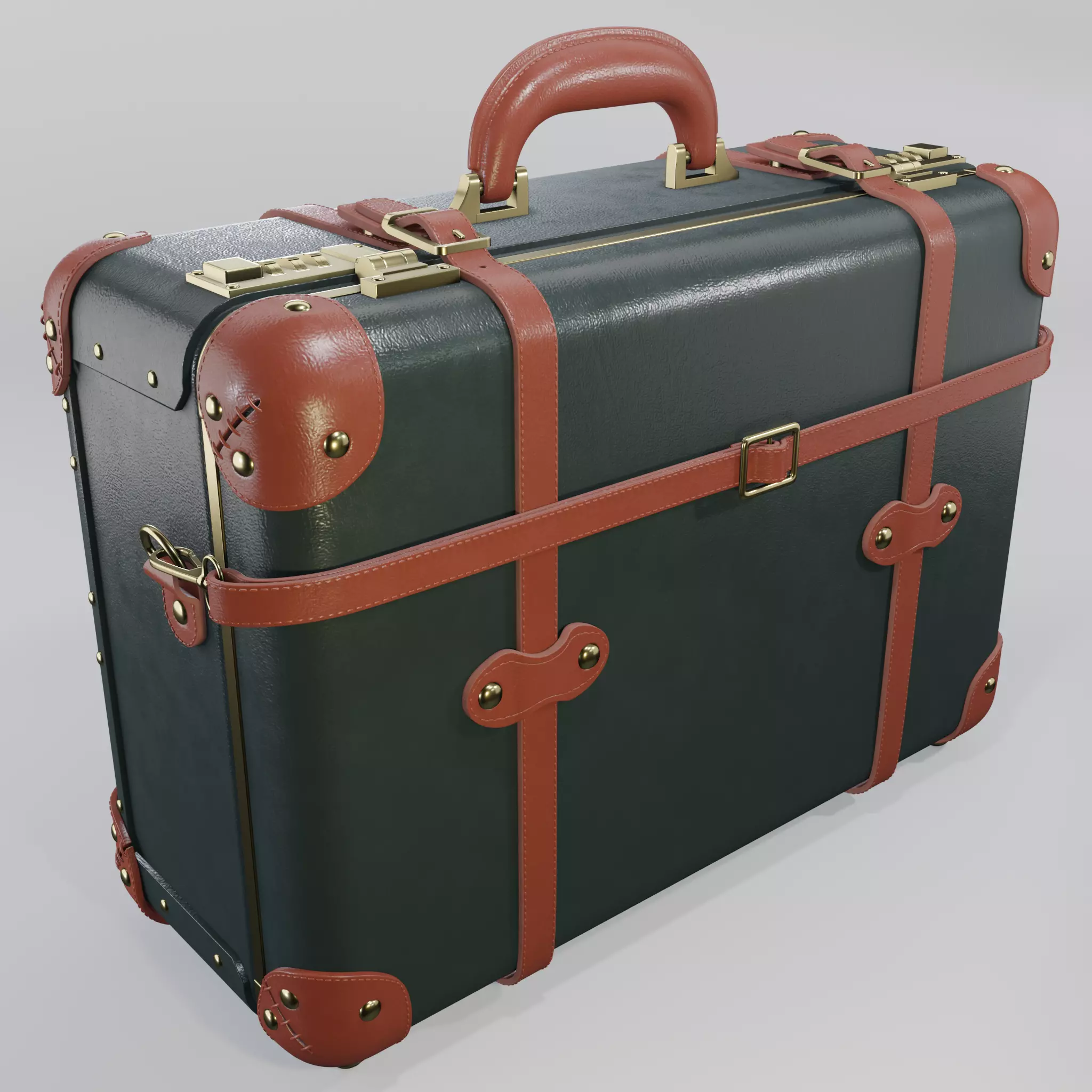 Steamline Diplomat Green Overnighter 3D model_0