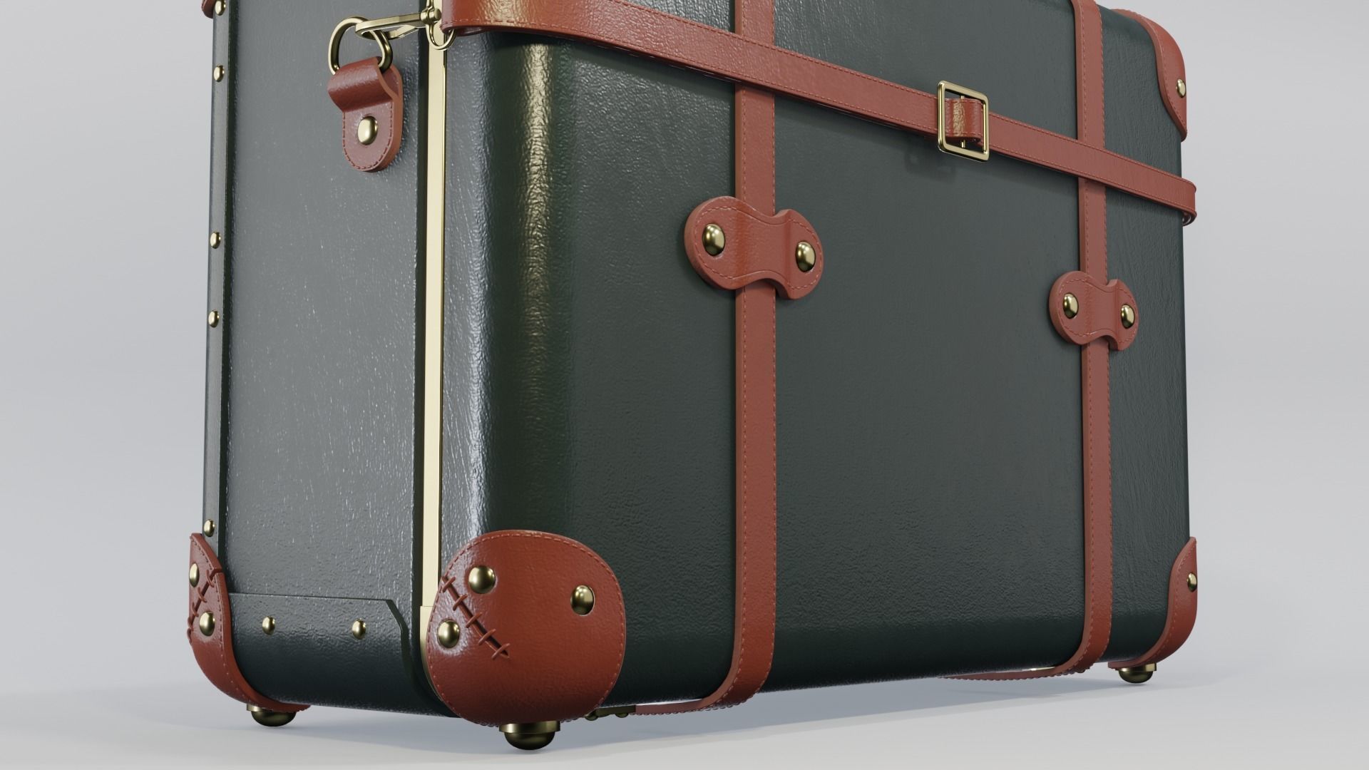 Steamline Diplomat Green Overnighter 3D model_3