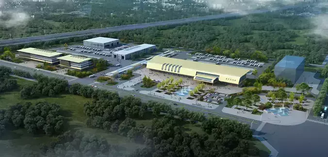 3Dmax fashion city commercial square building 420