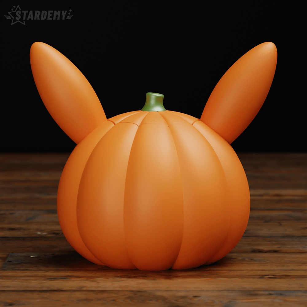 Pumpkin Pikachu Candy Bowl Basket Halloween 3D print model_5