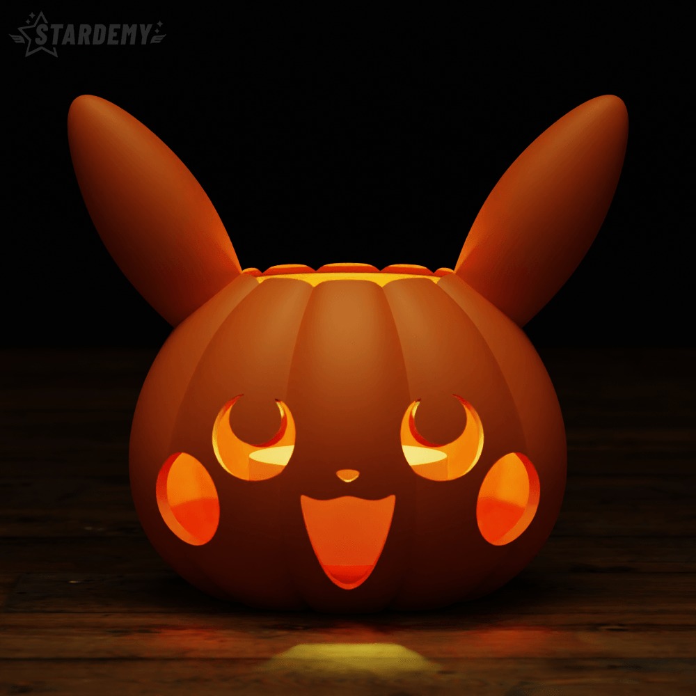 Pumpkin Pikachu Candy Bowl Basket Halloween 3D print model_1