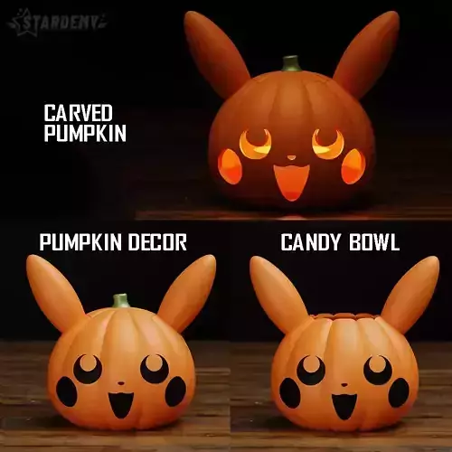 Pumpkin Pikachu Candy Bowl Basket Halloween