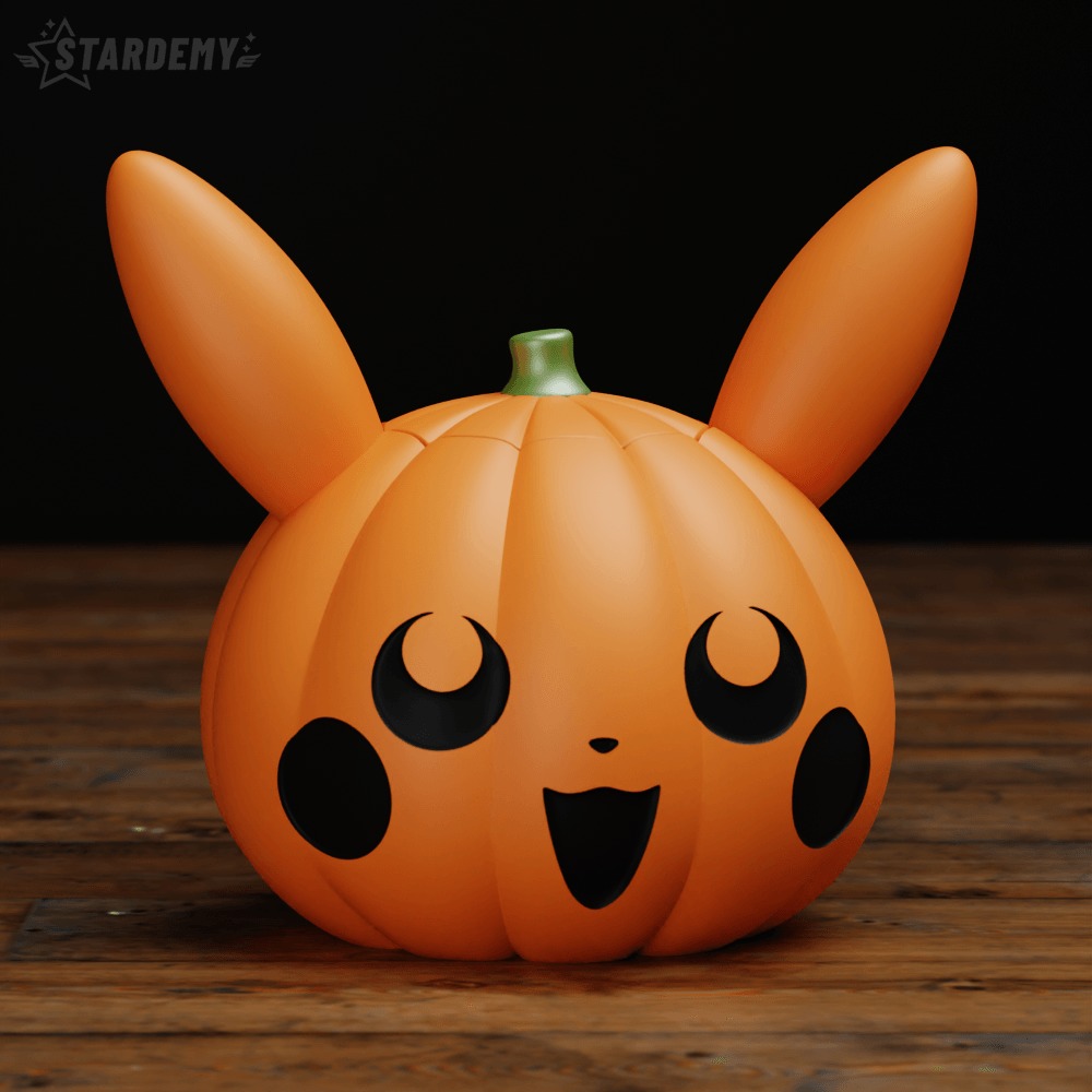 Pumpkin Pikachu Candy Bowl Basket Halloween 3D print model_3