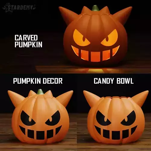 Pumpkin Gengar Candy Bowl Basket Halloween