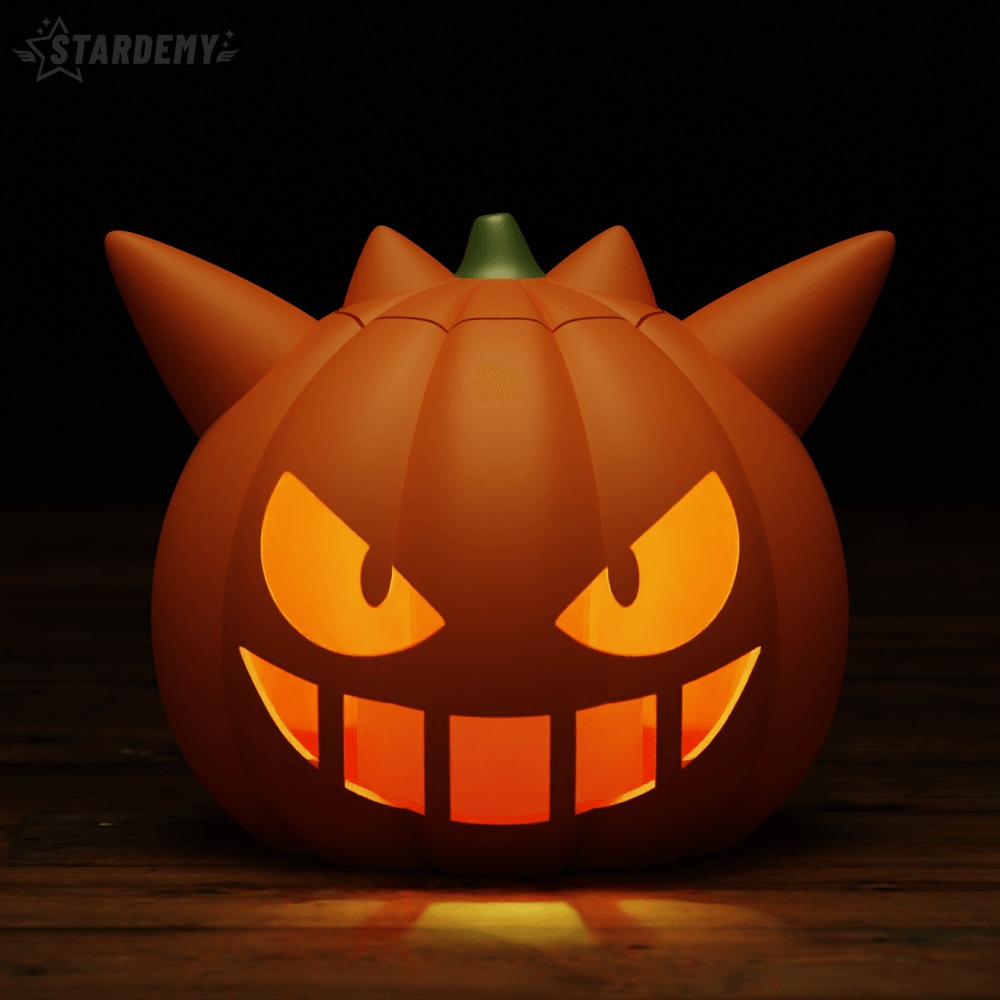 Pumpkin Gengar Candy Bowl Basket Halloween 3D print model_5