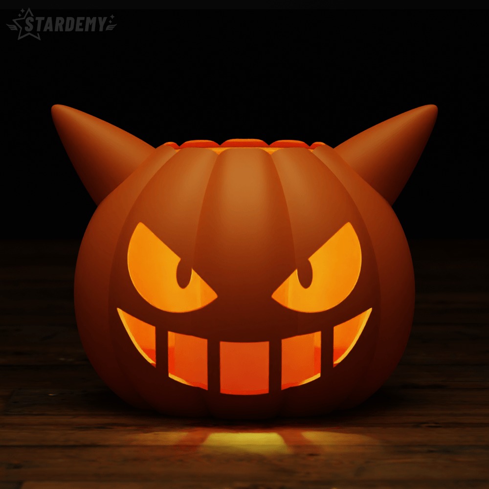 Pumpkin Gengar Candy Bowl Basket Halloween 3D print model_4