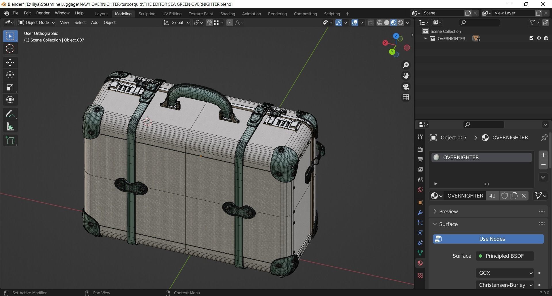 Steamline Editor Sea Green Overnig 3D model_12