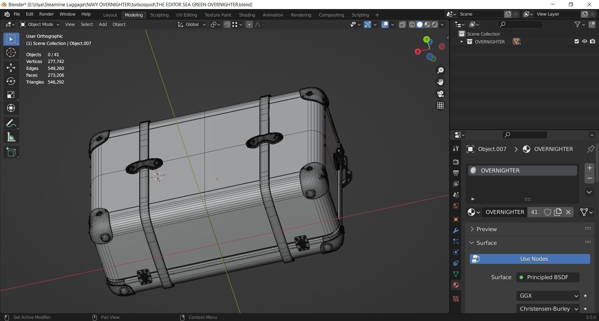 Steamline Editor Sea Green Overnig 3D model_13
