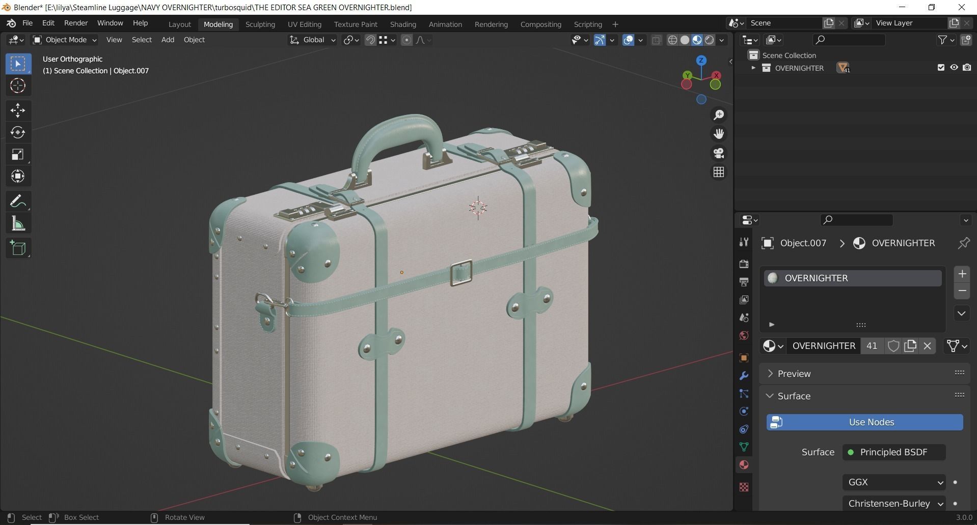 Steamline Editor Sea Green Overnig 3D model_11