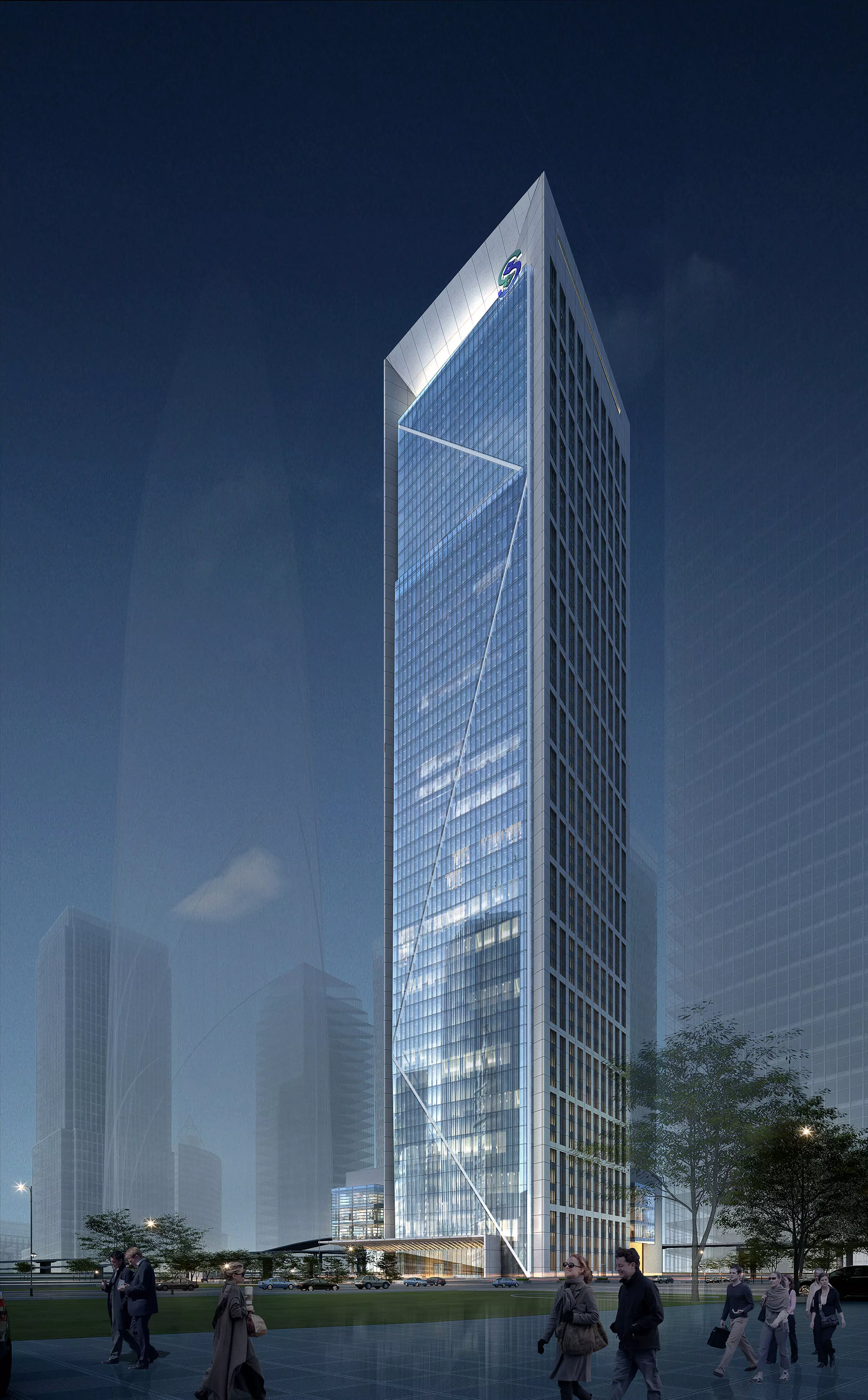 3Dmax fashion city commercial square building 421 3D model