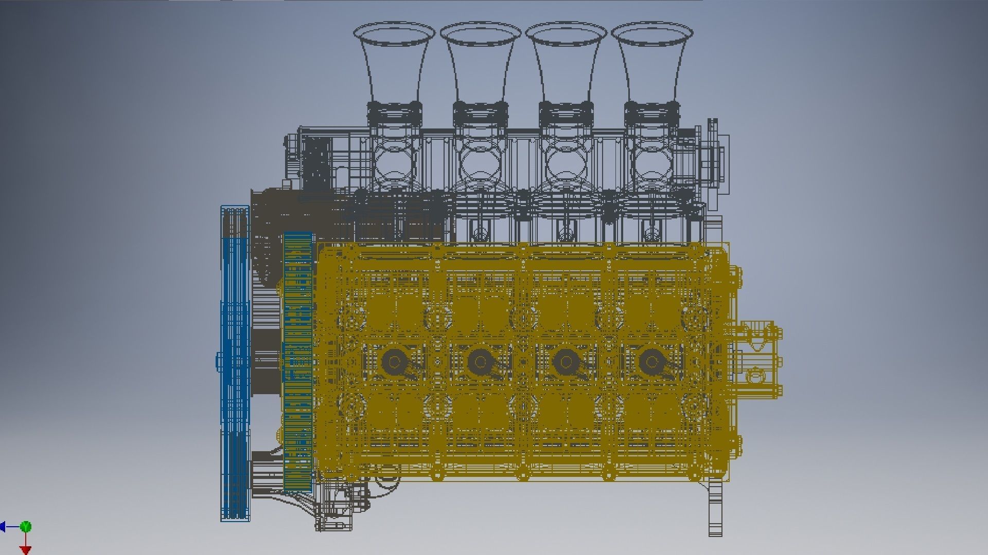 4 Cylinder Engine 3D model 3D model_15