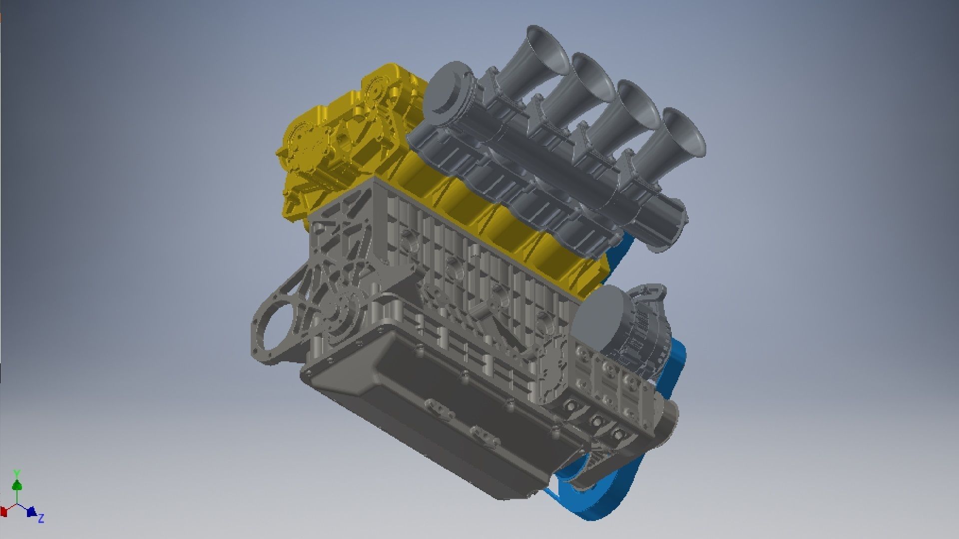 4 Cylinder Engine 3D model 3D model_17